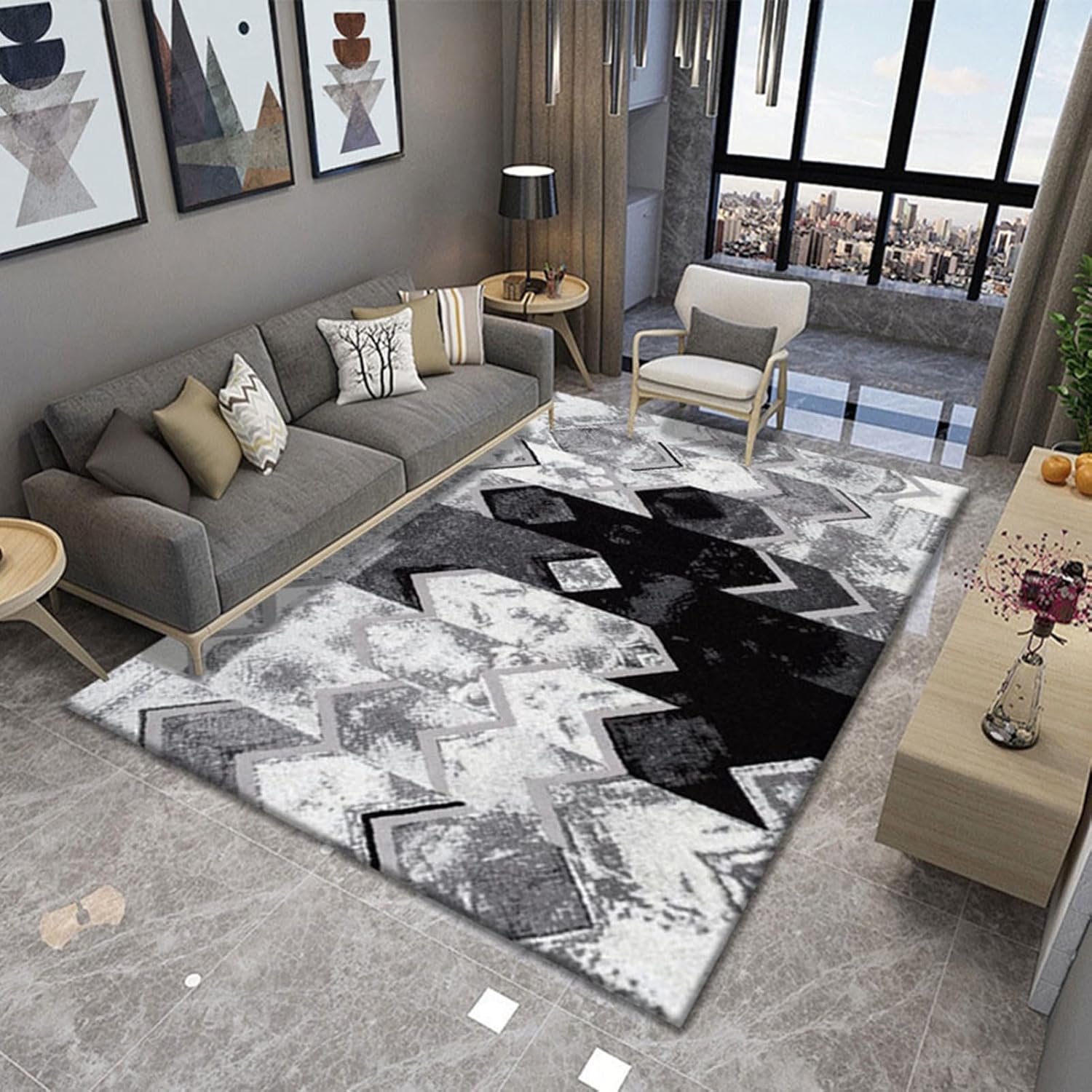 カーペット 洗濯可 80x120cm ラグ ホットカーペット対応 北欧 一年中使える 手触り 柔らかい 滑り止め付 耐磨耗性 低反発 防音 室内用 リビング ベッドルーム 長方形 ラグマット 抗菌防臭