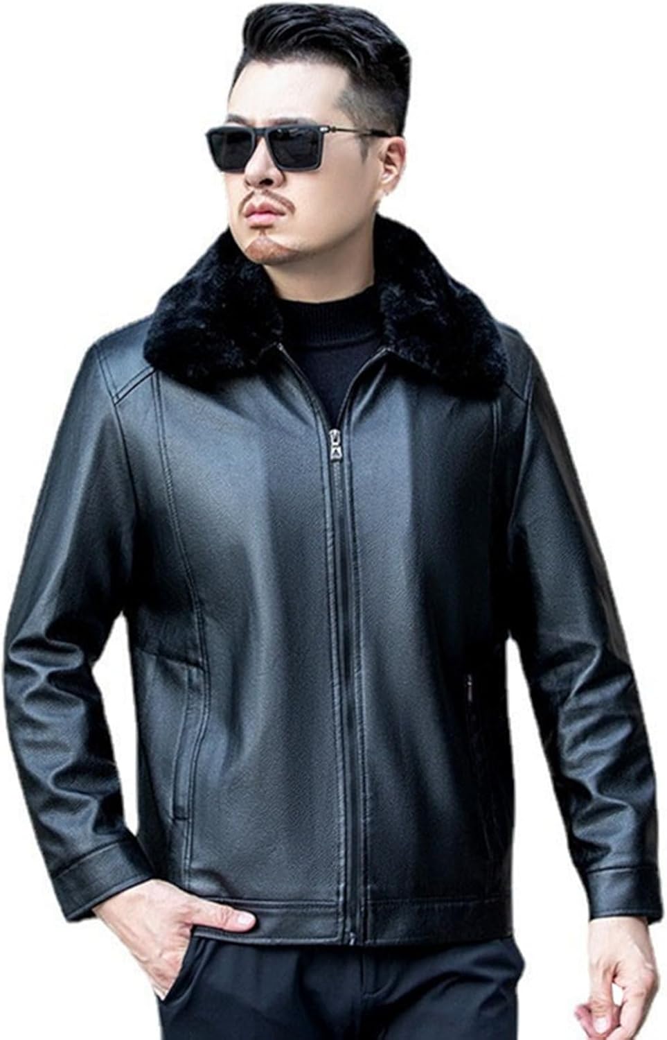 【今日このごろ押さえる、超買得30％OFFクーポン券、2度汐合い絶無】なめし革上衣 メンズ 秋冬 裏起毛 生あたたかい 撥水 ライダース 革ジャン PU革 毛革襟 シングル 馬鹿でかい大きさ か細い アウター 分かりやすい カッコイイ 心地好い 商行為 通い アウトド
