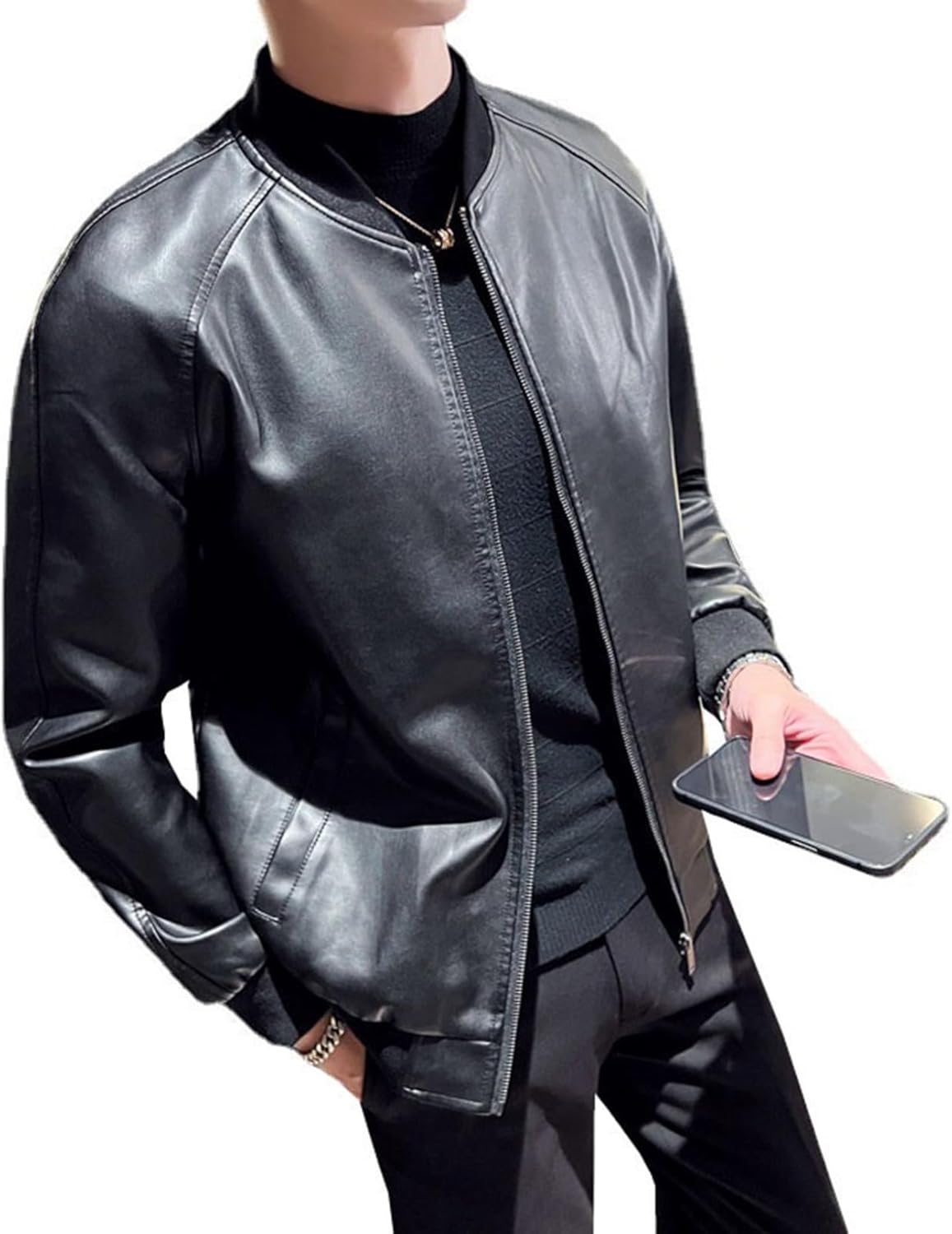 楽天市場】スタジャン 本革 メンズ 牛革 革ジャン レザーブルゾン