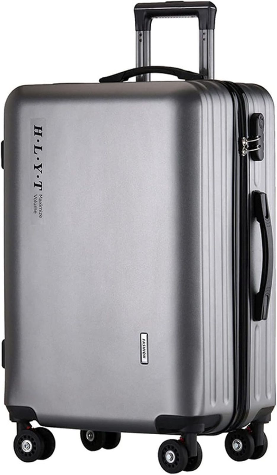 スーツケース キャリーケース 機内持ち込み 35L キャリーバッグ ファスナー式 超軽量 小型 耐衝撃 静音 ダブルキャスター 360度回転 旅行 ビジネス グレー Sサイズ（1-3泊） 出張