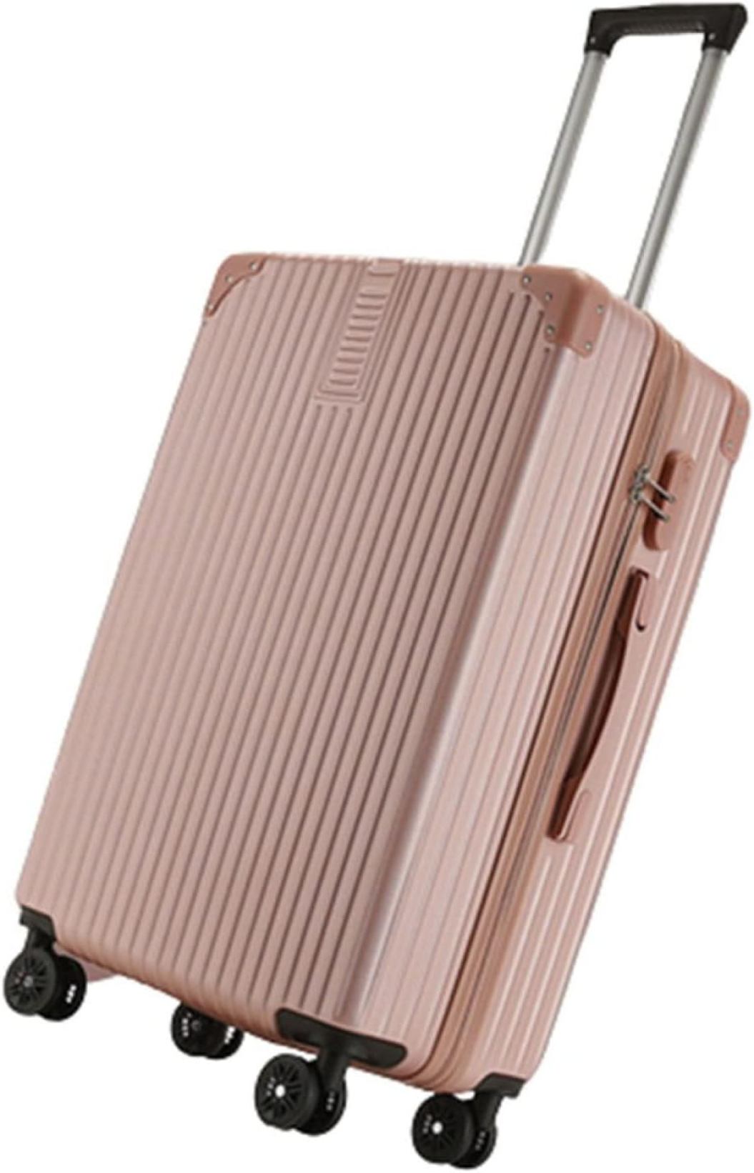 【全店通用25%OFFクーポン】スーツケース 45L キャリーバッグ ファスナー式 超軽量 大型 耐衝撃 静音 ダブルキャスター 360度回転 旅行 ビジネス 出張 ピンク キャリーケース キャリーバッグ 超軽量 耐衝撃 頑丈|大森麗萱