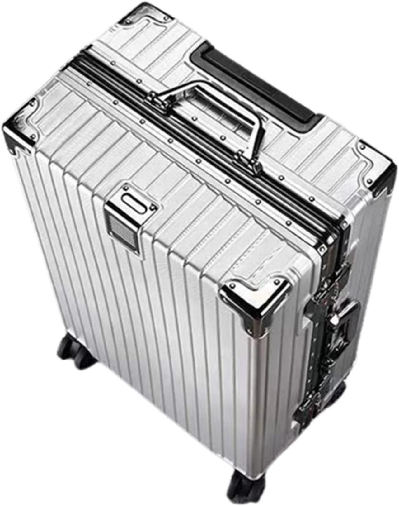 【全店通用25%OFFクーポン】スーツケース 機内持ち込み 35L キャリーバッグ TSAロック搭載 アルミフレーム 超軽量 小型 耐衝撃 静音 ダブルキャスター 360度回転 旅行 出張 シルバー ビジネス キャリーケース|大森麗萱