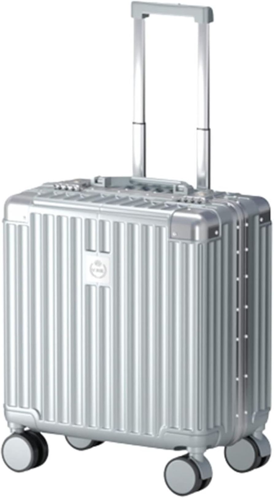 【全店通用25%OFFクーポン】スーツケース 機内持ち込み 28L キャリーバッグ TSAロック搭載 アルミフレーム 超軽量 小型 耐衝撃 静音 ダブルキャスター 360度回転 旅行 ビジネス 出張 シルバー キャリーケース|大森麗萱