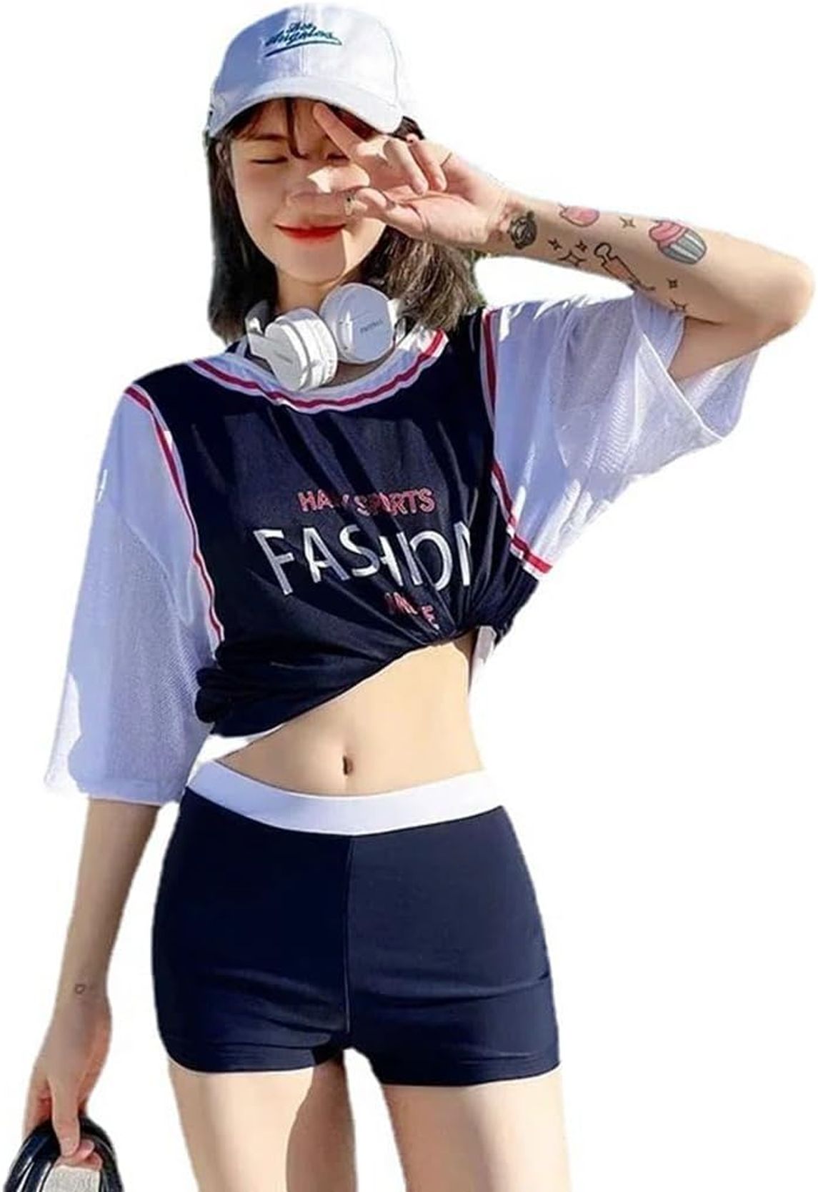 【25%OFFクーポン】体型カバー タンキニ レディース ビキニ 3点セット メッシュ Tシャツ スポーツブラ ゆったり 体型カバー スポーツブラ UVカット ショートパンツ 高校生 可愛い 水泳 大人水着 おしゃれ 着痩せ