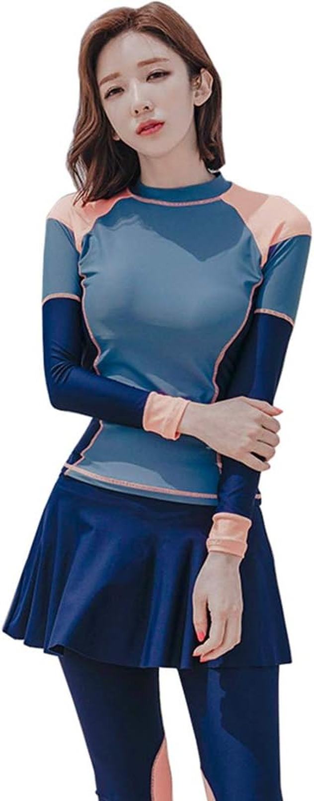 【25%OFFクーポン】水着 レディース 体型カバー 水着4点セット ラッシュガード フィットネス水着 かわいい レギンス 長袖 ブラ一体型トップス タンキニ セパレーツ 大人 スリム 着痩せ シンプル おしゃれ 体型を隠す
