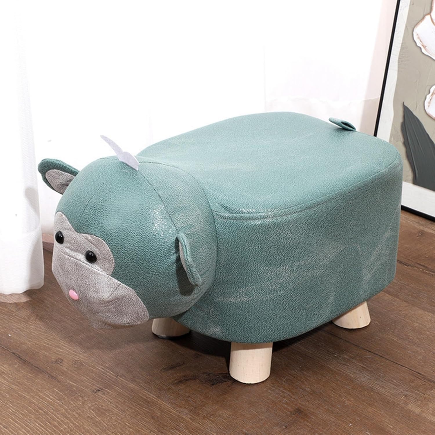 【全店通用25％OFFクーポン】足置き台 スツール 動物オットマン PUレザー スクエア アニマルスツール 象羊 ロースツール ミニスツール 座れる かわいい お手入れも簡単 おしゃれ 高弾性 汚れに強い 待合室 待合い椅子｜大森麗萱