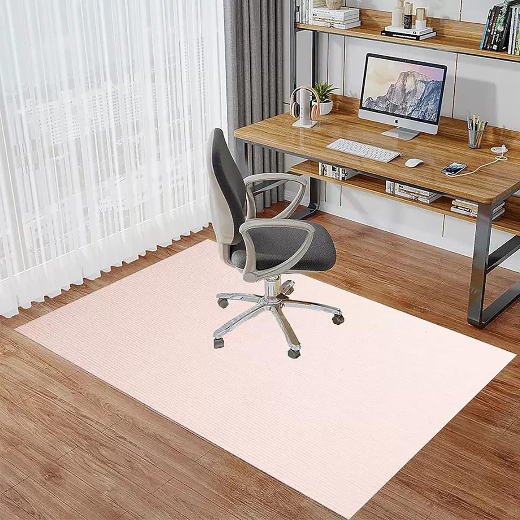 【25%OFFクーポン】チェアマット コンピューターローリングチェアカーペット ハードウッドフロア用防音厚手ノンスリップゲームチェア保護マット オフィスホームゲームルームチェアカーペット用 床保護マット ゲーミングチェアマッ