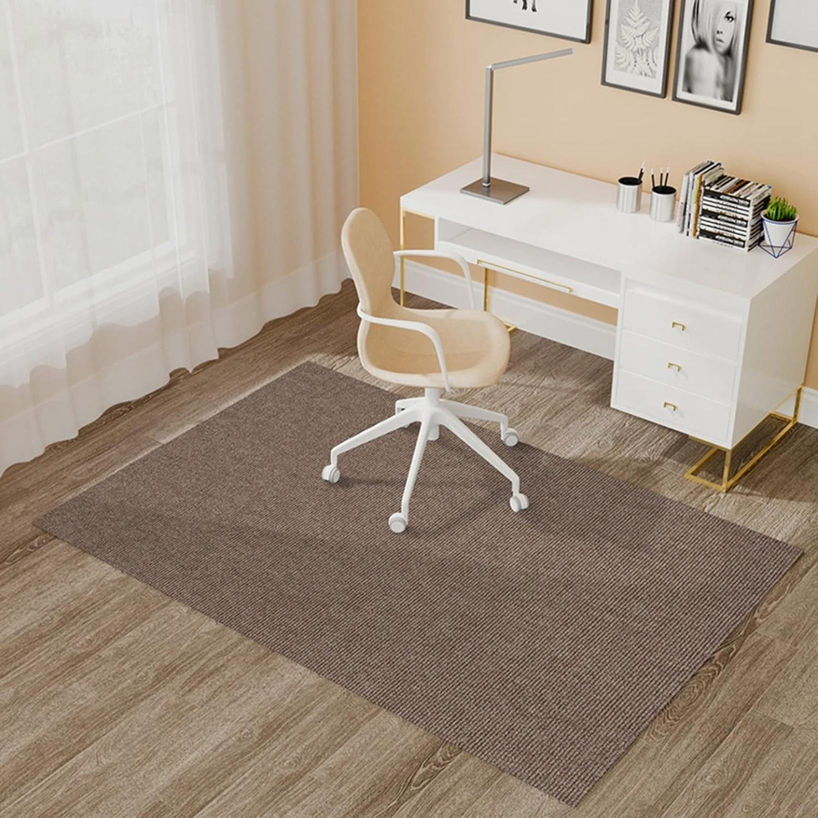 【全店通用25％OFFクーポン】チェアマット ゲーミングマット フロアマット 大きいサイズ 椅子用マット カーペット シンプル 無地 静音 ずれない キズ防止 防臭 吸水性 速乾性 洗濯可 居間用 寝室 部屋 カットOK オー｜大森麗萱