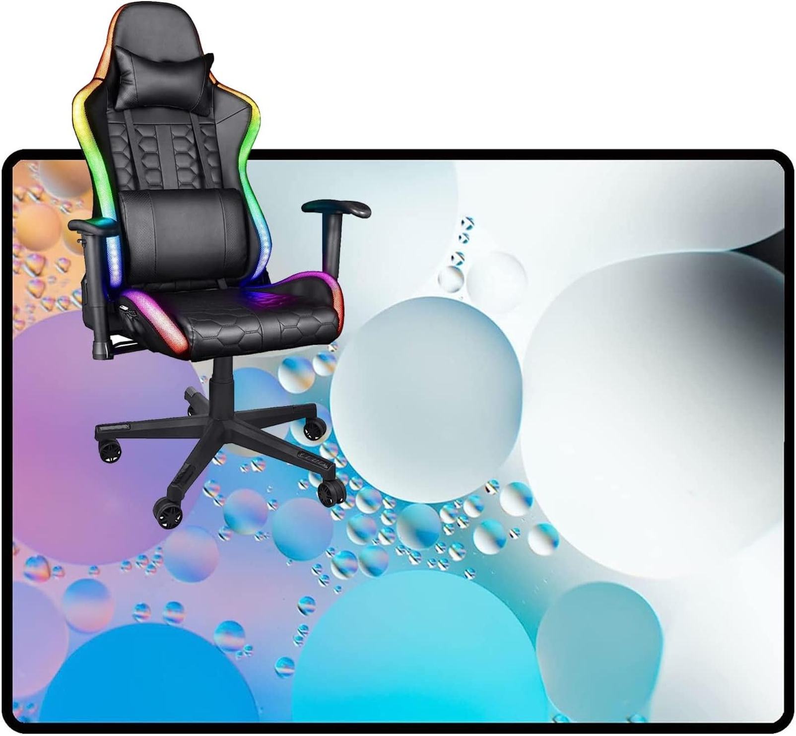 【全店通用25%OFFクーポン】チェアマット オフィスゲーミングハードウッドフロア用ノンスリップコンピュータチェアプロテクターマット ローリングチェア用フロアプロテクター ホームゲームルームデスクチェアマット用|大森麗萱