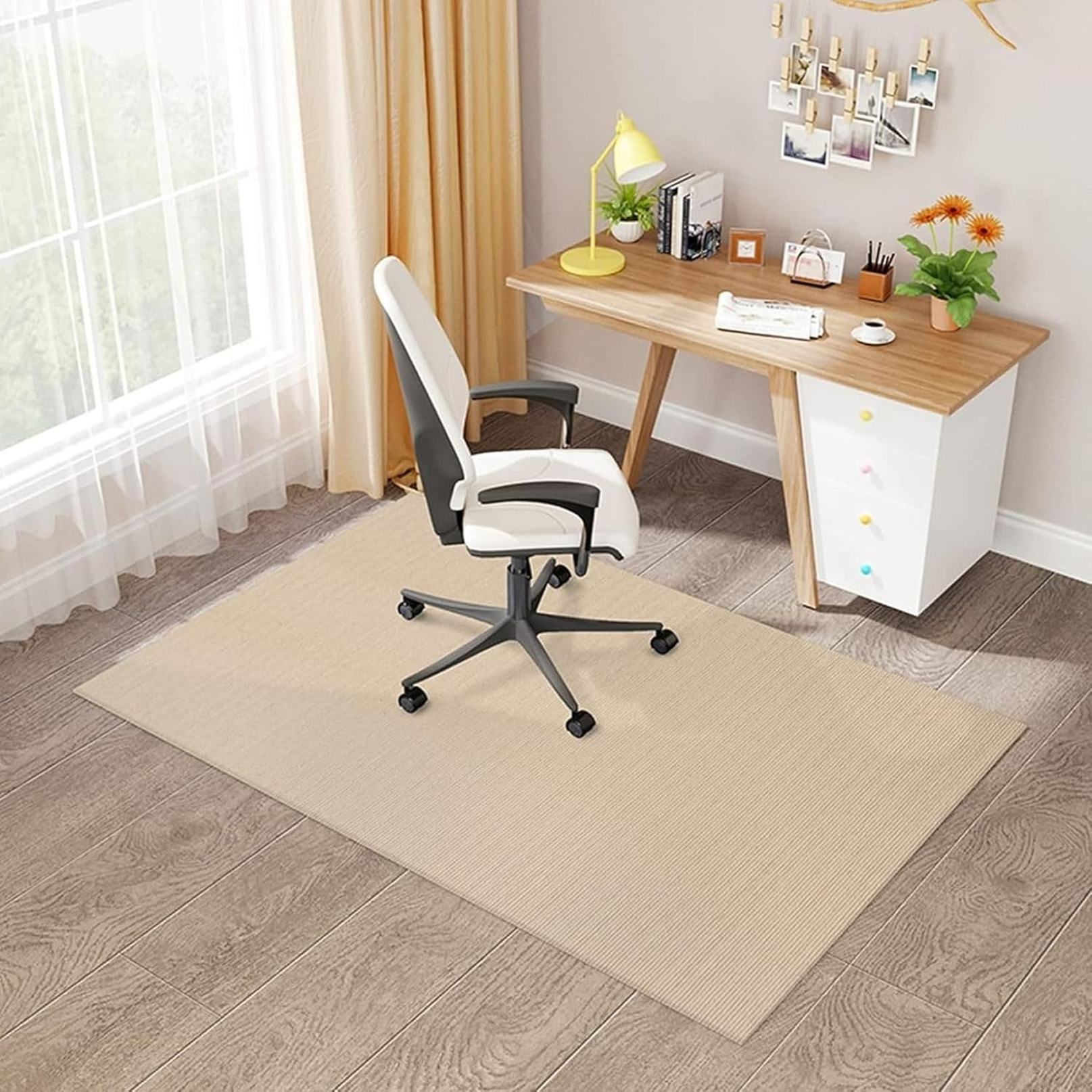 【25%OFFクーポン】チェアマット ゲーミング180*180CM デスクカーペット ラグ フロアマット 大きいサイズ 椅子用マット 無地 シンプル 滑り止め 静音 ずれない キズ防止 オールシーズン 床保護マット 速乾性