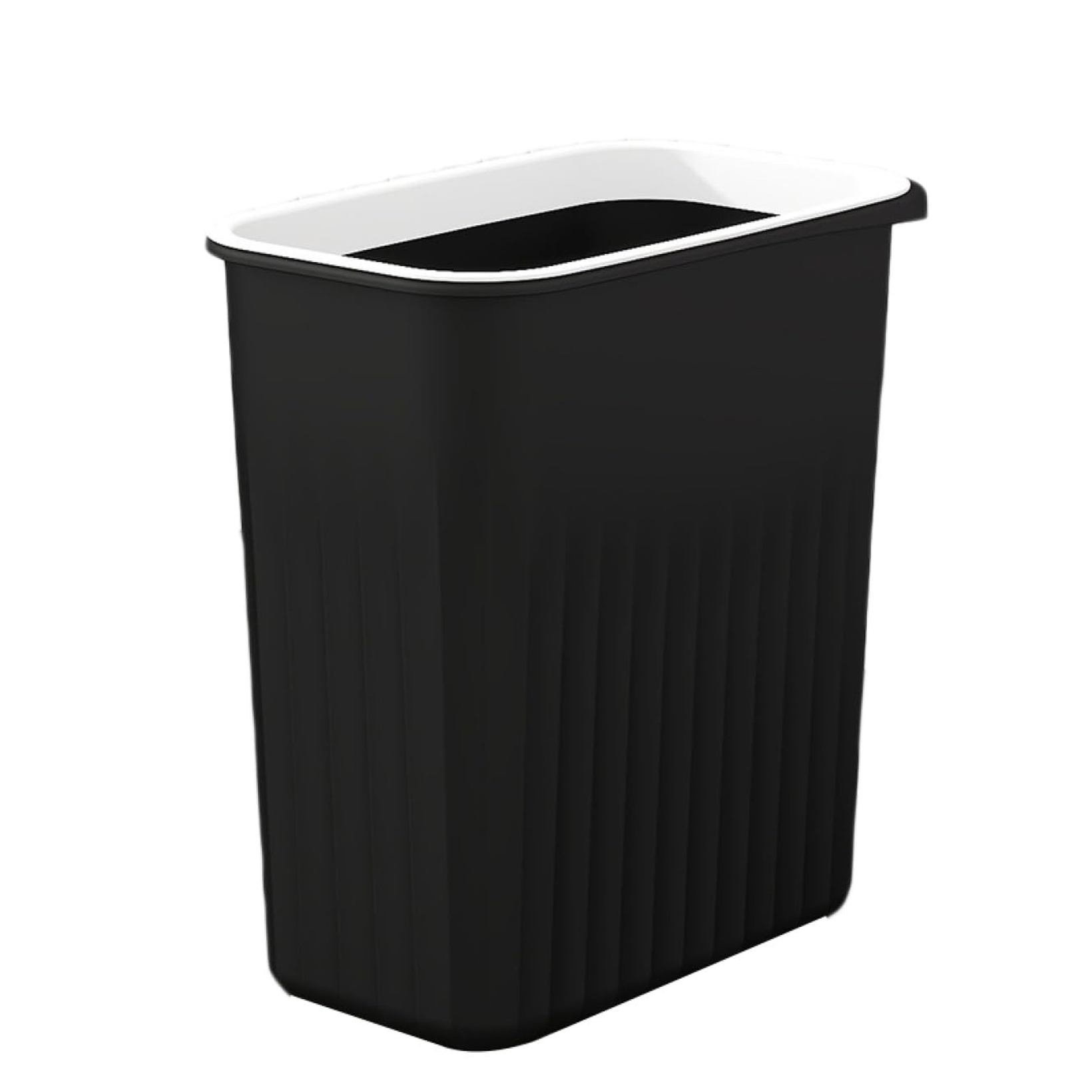 ゴミ箱 くず入れ プラスチック シングル ブラック 屑入れ 角型 蓋なしゴミ箱 おしゃれ シンプル リビング キッチン 角型 無臭で密閉 屑入れ 卓上 臭い漏れ防止 洗面所 ゴミ袋が見えない 見えない