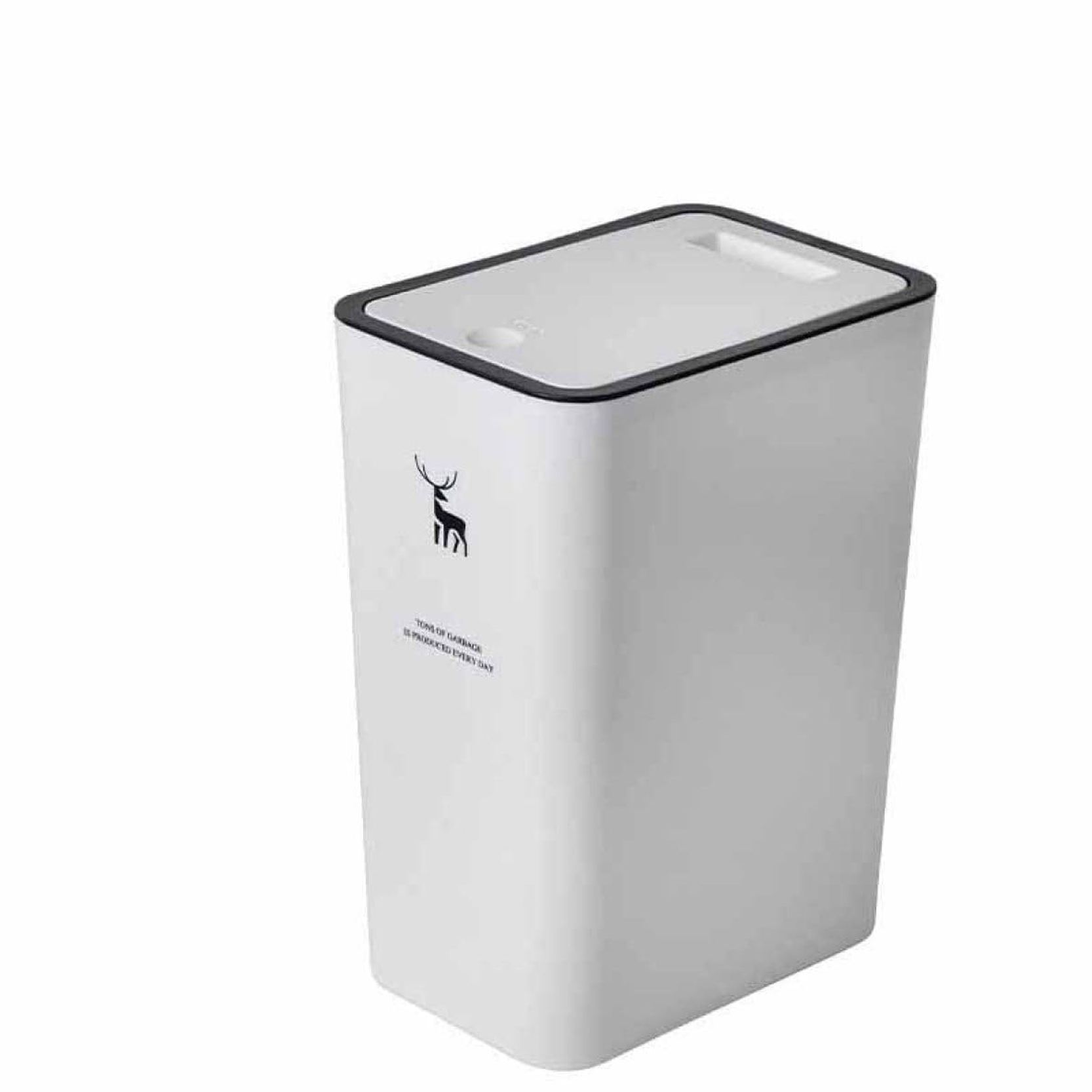ゴミ箱 ふた付き スリムプッシュ 10L ごみ箱 15リットル プッシュふた 分別 スリム 角型 キッチン 袋止め付き おしゃれ 袋 ゴミ箱 ふた付き リビングルーム ゴミ箱 トラッシュカン ホワイト 8,513円