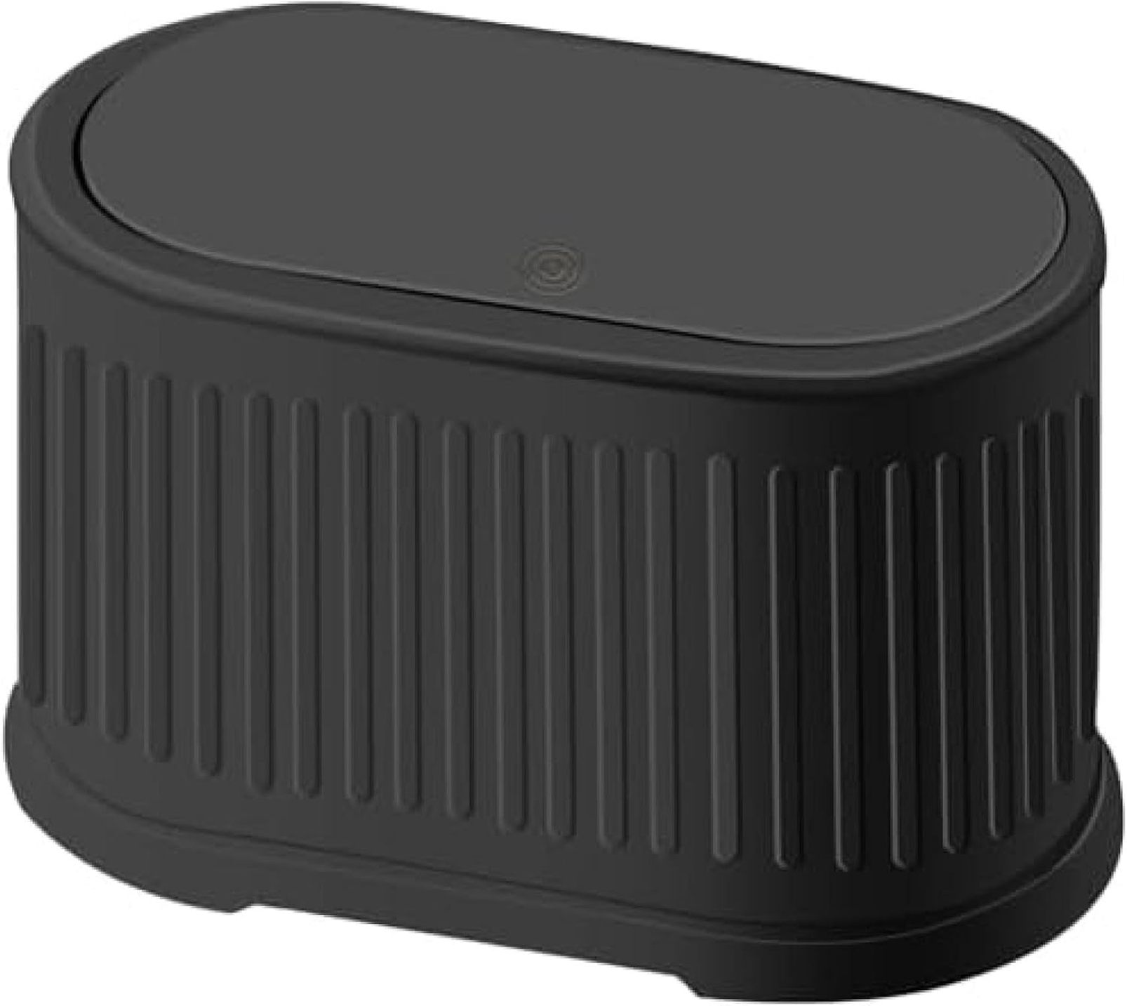 蓋付きミニゴミ箱 4L 小型キッチンコンポストビン カウンタートップゴミ箱 ブラック 1 個