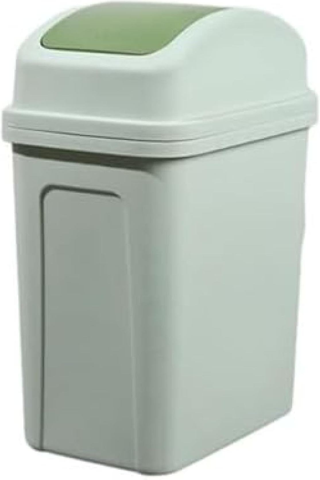 【25%OFFクーポン券】紙くずかご 上蓋付き添い人 10L 砂ぼこりボックス席 角型 紙くずかご か細い 格好のいい 抗菌 消臭 密閉 音絶無 お部屋 勝手もと リビングお部屋 洗面所 可塑性物質 緑であること 事務室用 室内用便器 インテリア・寝具・収納-ゴミ箱