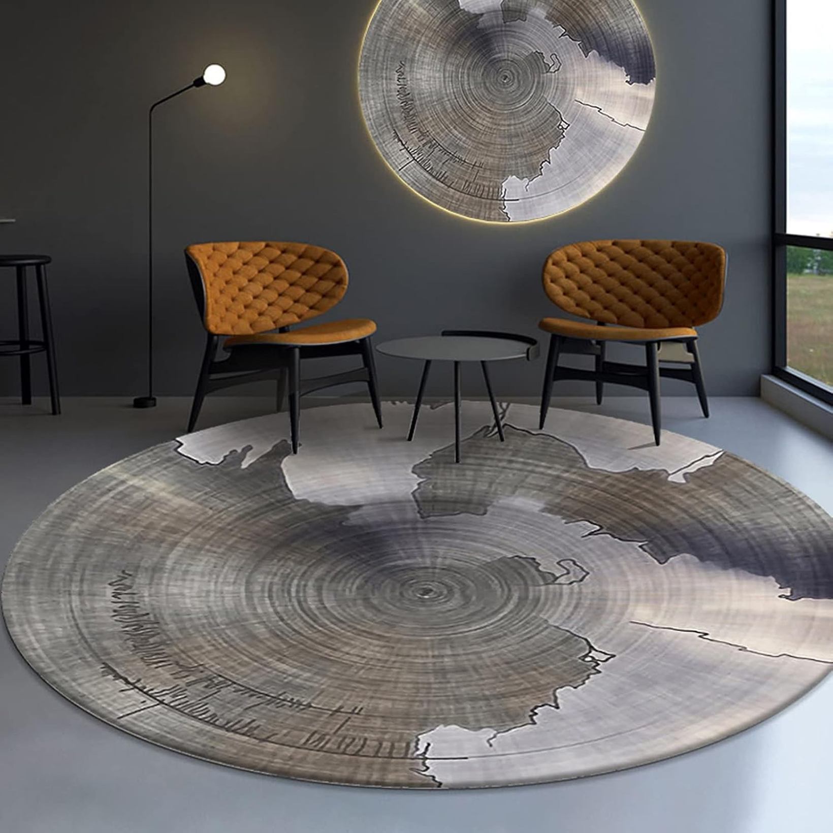 【今日このごろ押さえる、超買得30％OFFクーポン券、2度汐合い絶無】女性議長つや消し 北欧の薄墨色の丸い・円い床材80糎100糎 120糎 140糎 160糎 180糎200糎御茶の間の臥し所の利益の丸型の引っ敷き馬鹿でかい弱められた電子計算機の居敷きのつや消し洗える上滑り止
