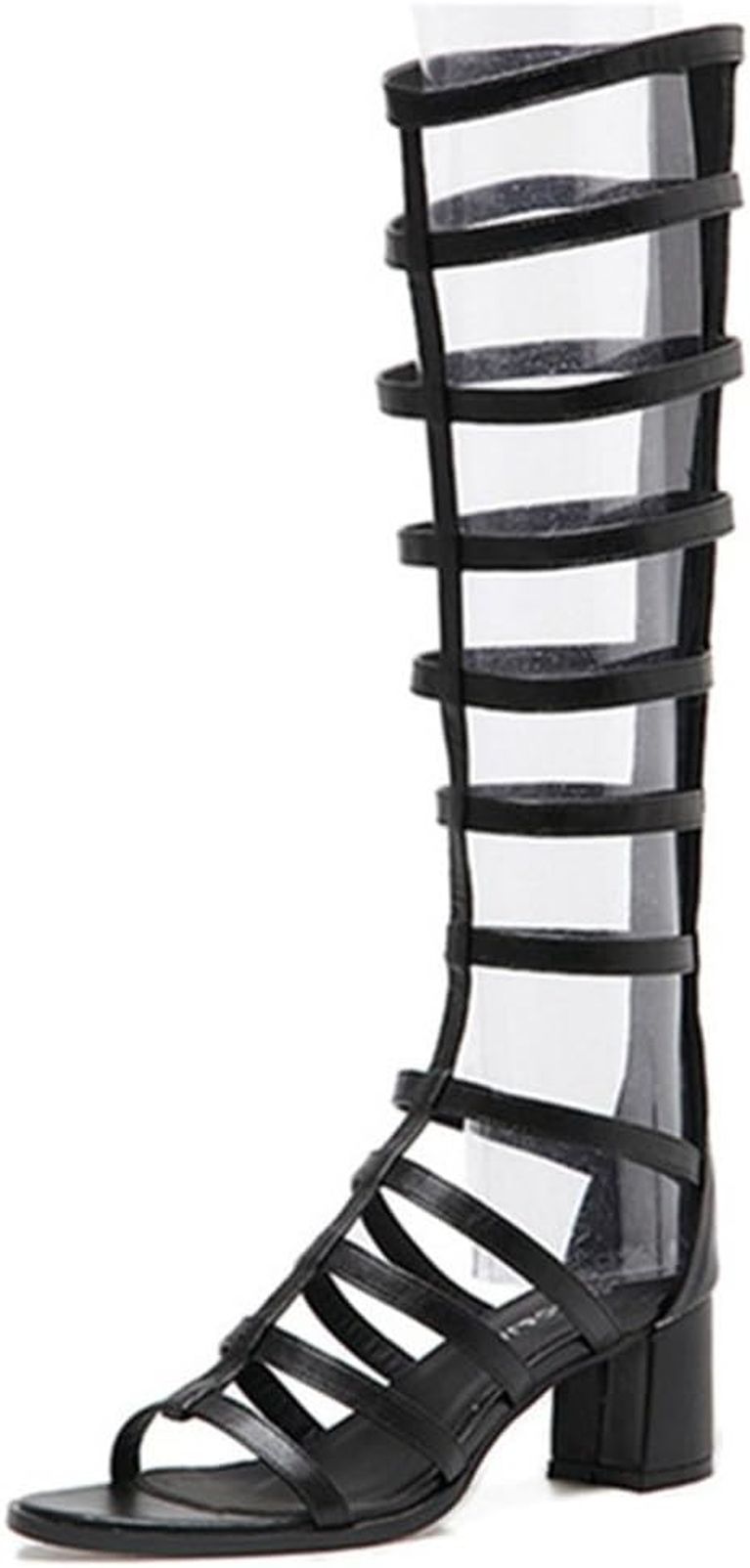 【全店通用25%OFFクーポン】サンダル 5.5cm 美脚 ロングブーツ レディース サマーブーツ 春ブーツ 夏ブーツ オープントゥ 編み上げ レースアップ グラディエーター ローマ 海 旅行 ライブ 派手 大きいサイズ ハイ|大森麗萱