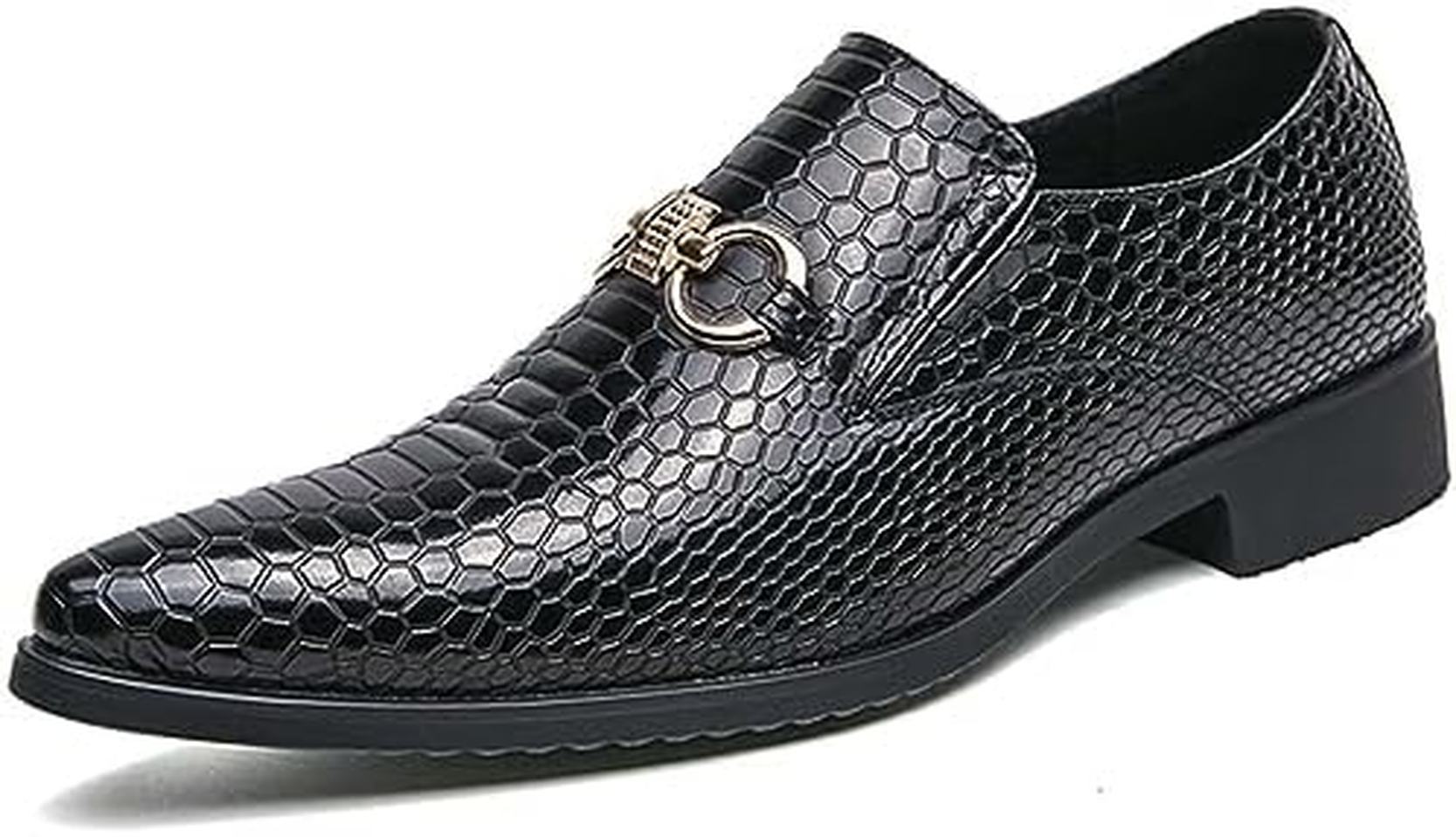 【25%OFFクーポン】革靴 ビットローファー メンズ 合皮 型押し ゴールド ビット付き ロングノーズ スリッポン スリップオン 紳士靴 カジュアルシューズ 運転靴 ドレスシューズ 防滑 お洒落 飲み会 走れる 耐磨 冠婚