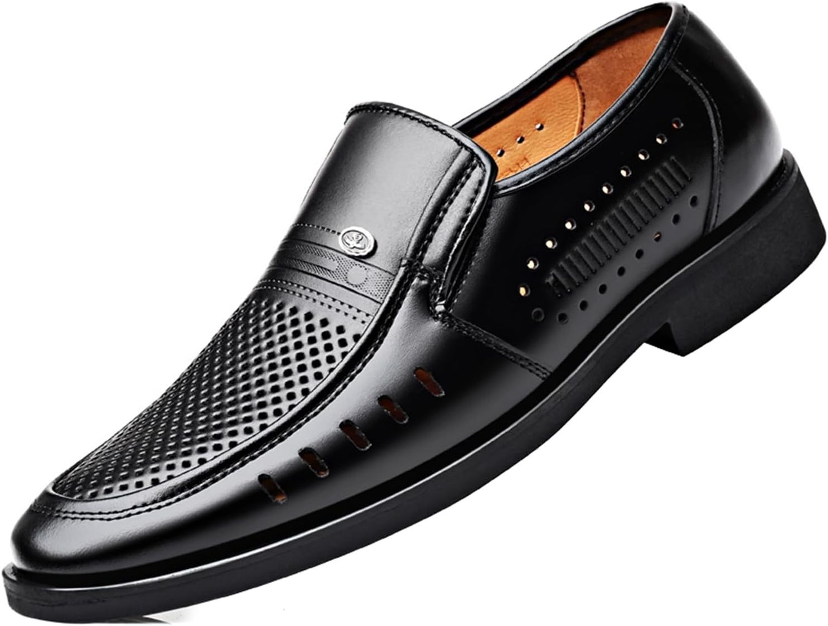 【全店通用25%OFFクーポン】ビジネスシューズ 革靴 ローファー メンズ レザー 紳士靴 スリッポン メッシュシューズ オフィスサンダル ドライビング カジュアル 事務所 スニーカー 蒸れない 夏用 通気 防滑 防臭|大森麗萱