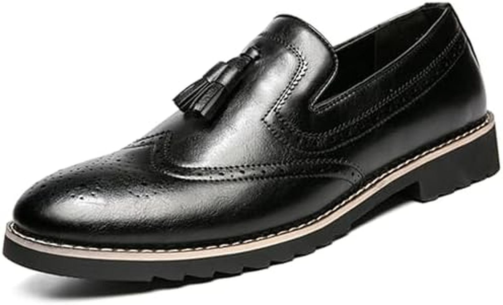 【25%OFFクーポン】ビジネスシューズ タッセルローファー スリッポン メンズ PUレザー ウイングチップ 革靴 運転靴 短靴 カジュアル 結婚式 通勤 通学 普段用 防滑 履き心地 おしゃれ 撥水 屈曲