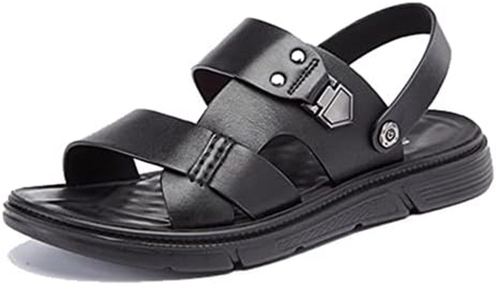 【全店通用25%OFFクーポン】サンダル レザーサンダル さんだる メンズ バックストラップ 一足両用 2WAY ビーサン 本革 男性用 ビーチサンダル 軽量 夏 外履きスリッパ 革靴 水遊び 父へ 痛くない 走れる おしゃれ|大森麗萱