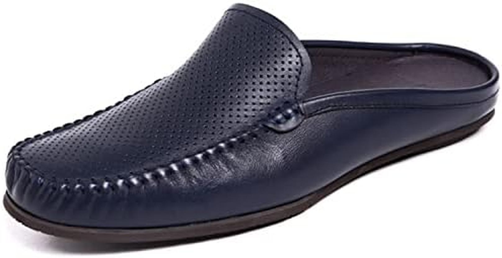 【全店通用25%OFFクーポン】ビジネススリッパ メンズ 軽量 本革 メッシュ靴 かかとなし スリッポン 革靴 サボサンダル ビジネスサンダル ドクターシューズ オフィス クールビズ 社内履き 通気 足ムレ防止 防滑|大森麗萱