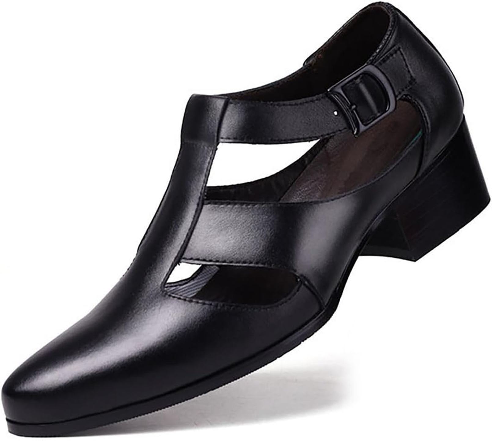 【全店通用25％OFFクーポン】6cm ヒールサンダル グルカサンダル バックバンドサンダル シークレットシューズ メンズ 厚底 ビジネスサンダル おしゃれ｜大森麗萱