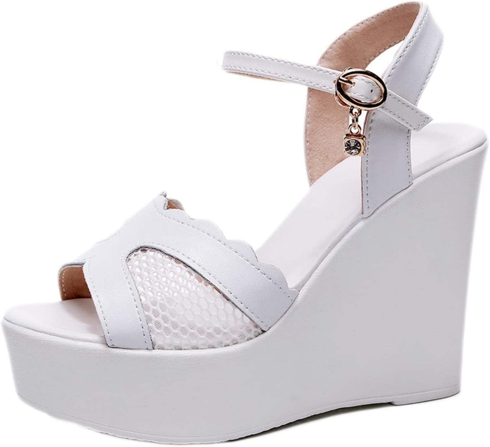 【全店通用25%OFFクーポン】厚底 11.5cmヒール バックベルト オープントゥ サンダル ハイヒール バックストラップ ウェッジソール サンダル レディース サンダル ウェッジソール 厚底サンダル 無地 痛くない 安定感|大森麗萱