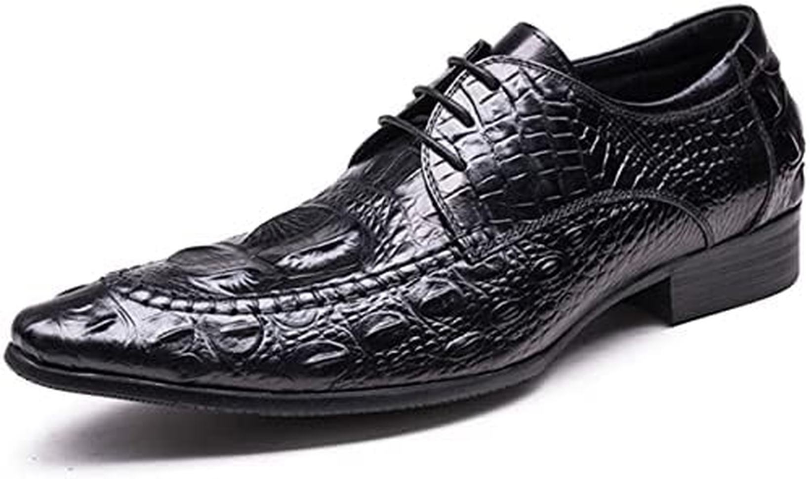 【全店通用25％OFFクーポン】ビジネスシューズ 牛革 クロコダイル柄 外羽根 Uチップ メンズ 革靴 ドレスシューズ フォーマル カジュアル レースアップ シューズ 高級靴 かわぐつ 防滑 軽量 手作り 就活 通勤｜大森麗萱
