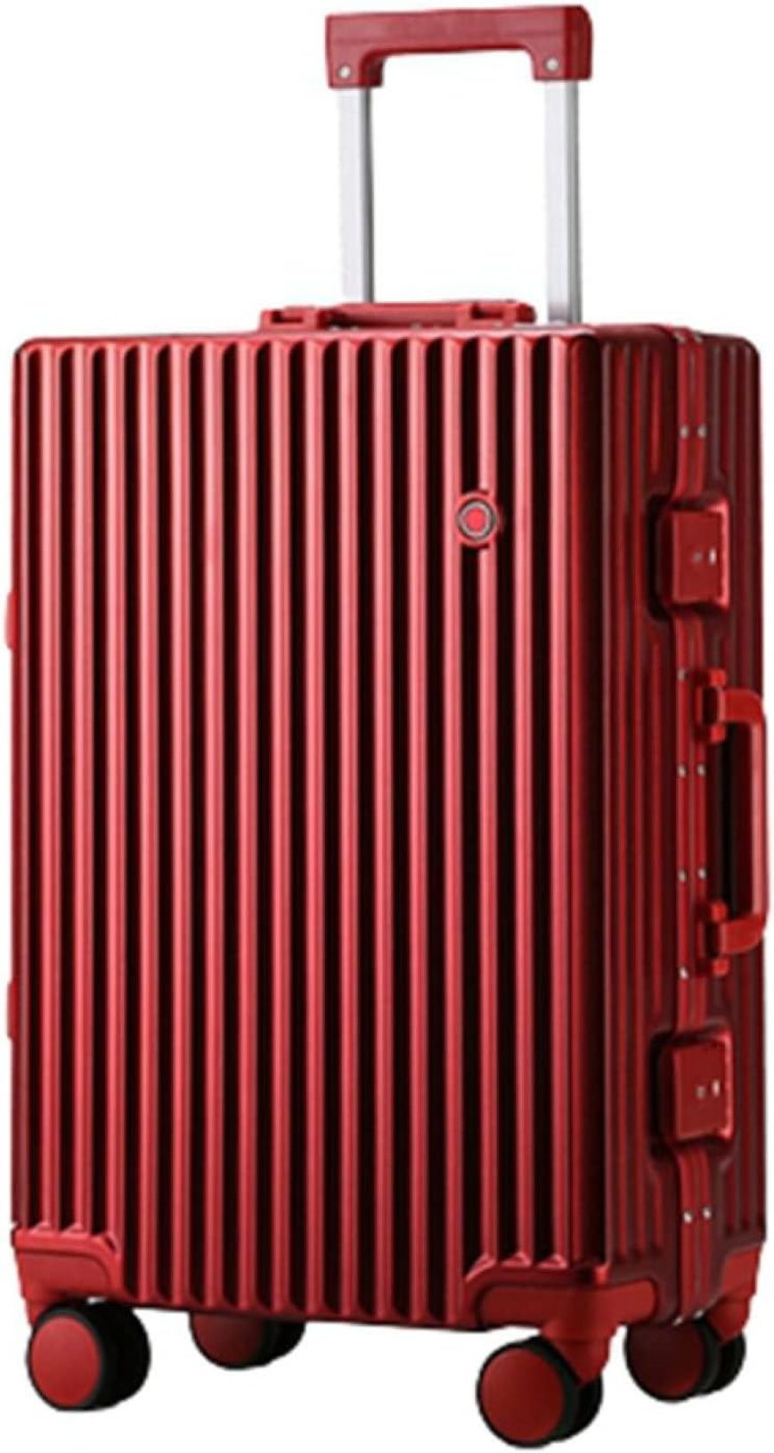 【全店通用25%OFFクーポン】スーツケース キャリーケース 50L キャリーバッグ TSAロック搭載 アルミフレーム 超軽量 大型 耐衝撃 静音 ダブルキャスター 360度回転 旅行 ビジネス Mサイズ(3-5泊) レッド|大森麗萱