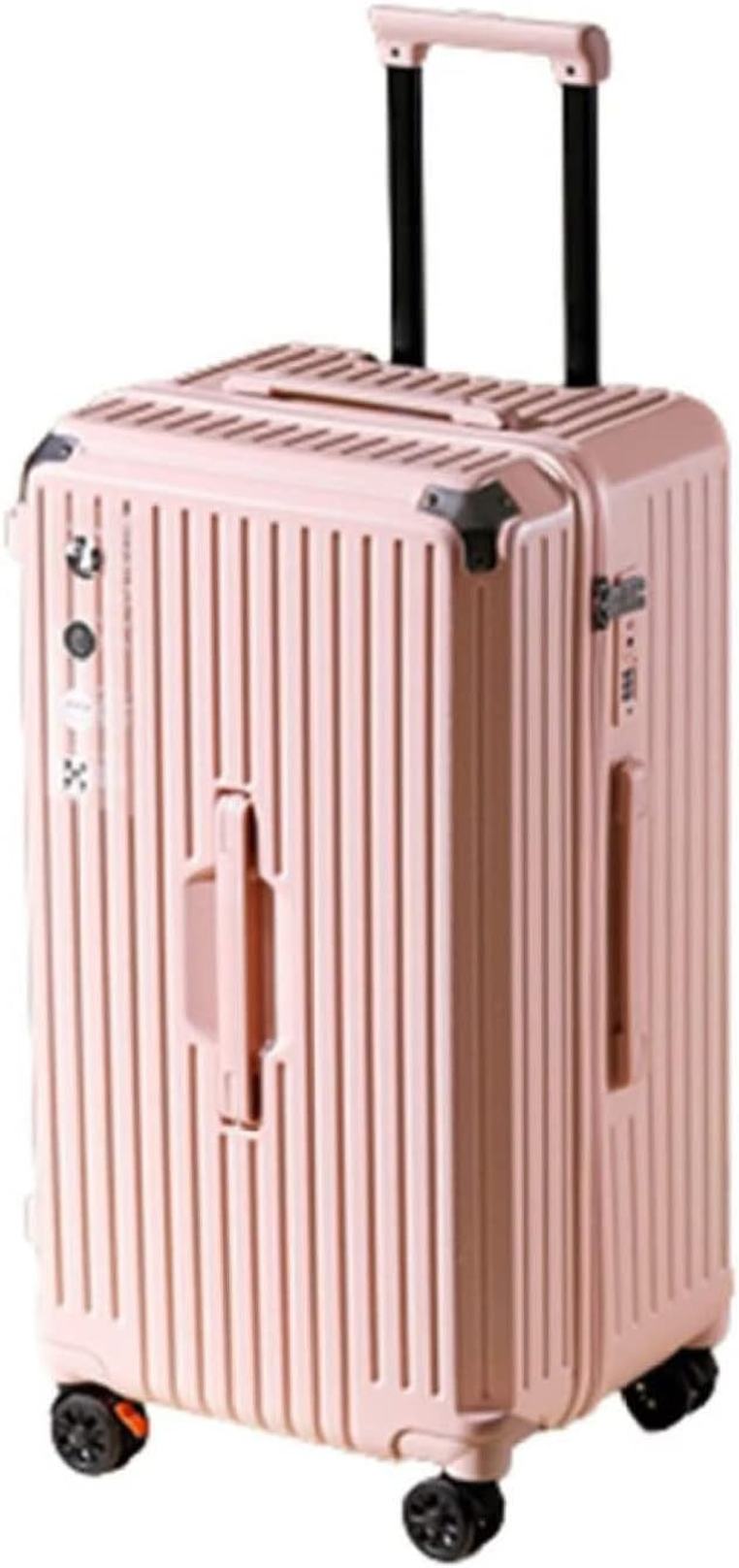 【全店通用25％OFFクーポン】スーツケース キャリーケース キャリーバッグ TSAロック搭載 ファスナー式 超軽量 大型 耐衝撃 静音 ダブルキャスター 360度回転 旅行 ビジネス ピンク 出張 軽量 耐衝撃 動かしやすい｜大森麗萱