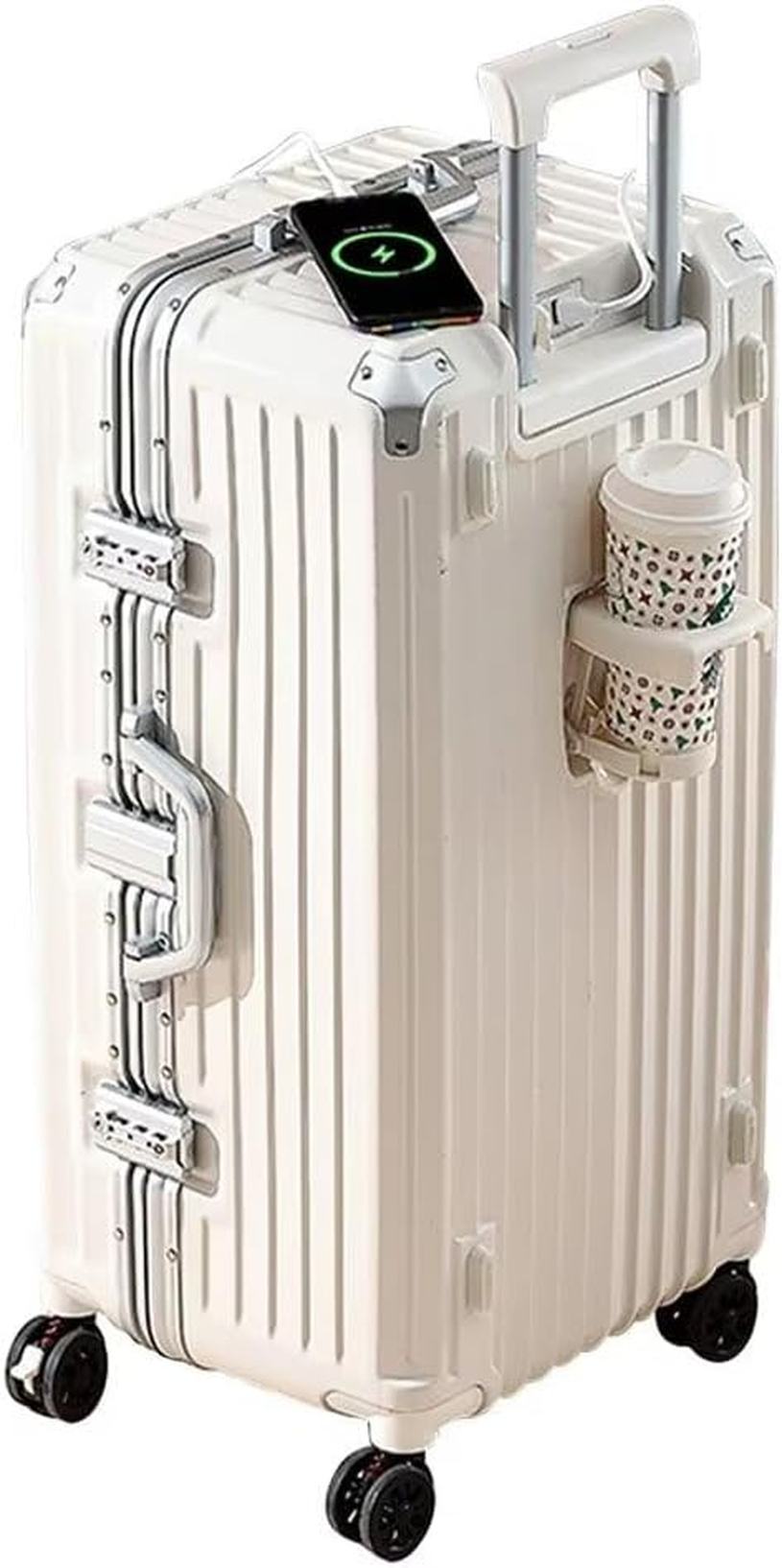 【今日このごろ押さえる、超買得30％OFFクーポン券、2度汐合い絶無】旅行バッグ キャリーバッグ アルミフレームキャリーケース 大静電容量 大型 商行為 旅する 出張 優勝杯保持者付き添い人 USB界面付き添い人 乾湿引きはなす衣嚢付き添い人 耐衝撃 ジッパー印字機