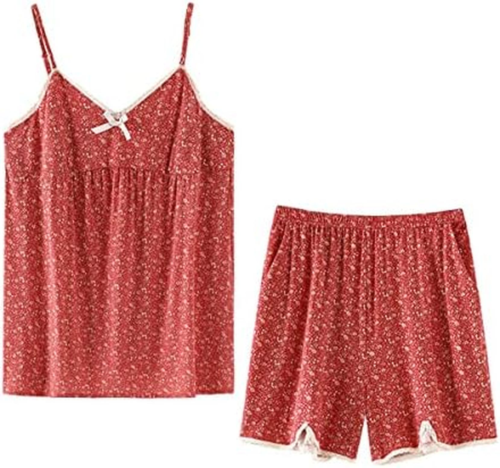 【全店通用25％OFFクーポン】パジャマ レディース 夏 キャミソール モダール ルームウェア 上下セット 部屋着 セクシー 優しい肌触り 通気 寝間着 大きいサイズ｜大森麗萱