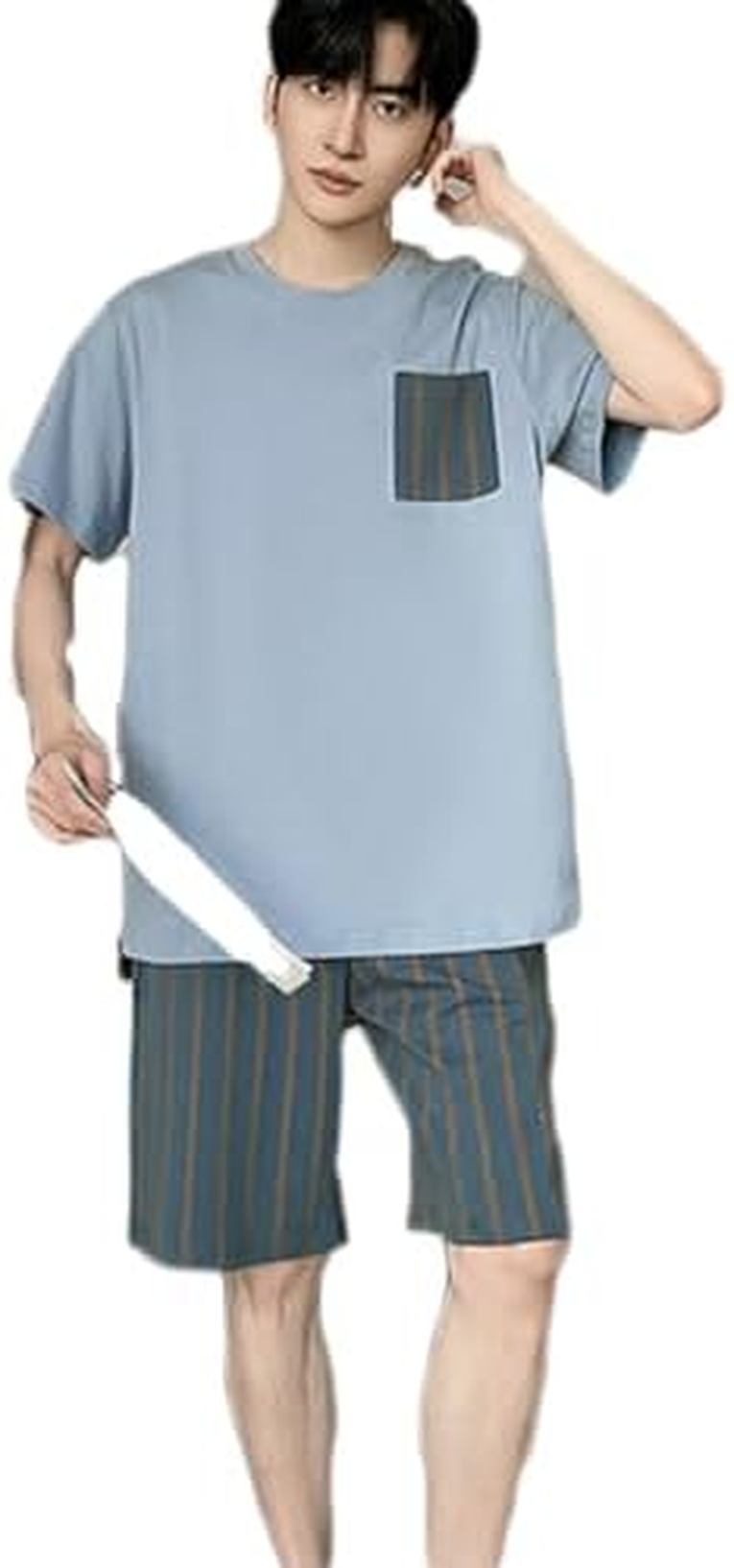 【全店通用25%OFFクーポン】パジャマ メンズ 無地パジャマ ルームウェア 半袖 上下セット ハーフパンツ Tシャツ 吸汗速乾 接触冷感 ストレッチ 部屋着 寝間着 寝巻き 春秋冬用 大きいサイズ 男性 薄手 部屋着 寝間着|大森麗萱