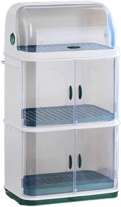 【全店生きる25％OFF引き換え証】多役立つこと食器 水切りかご  水切りかご 食器棚 取りまかなう付き添い人 トランスペアレント  可塑性物質 食器かわき切る 食器置き 防塵 防汚- ほとんどの御厨子所絵図面に適しています (緑であること 2階建て+半