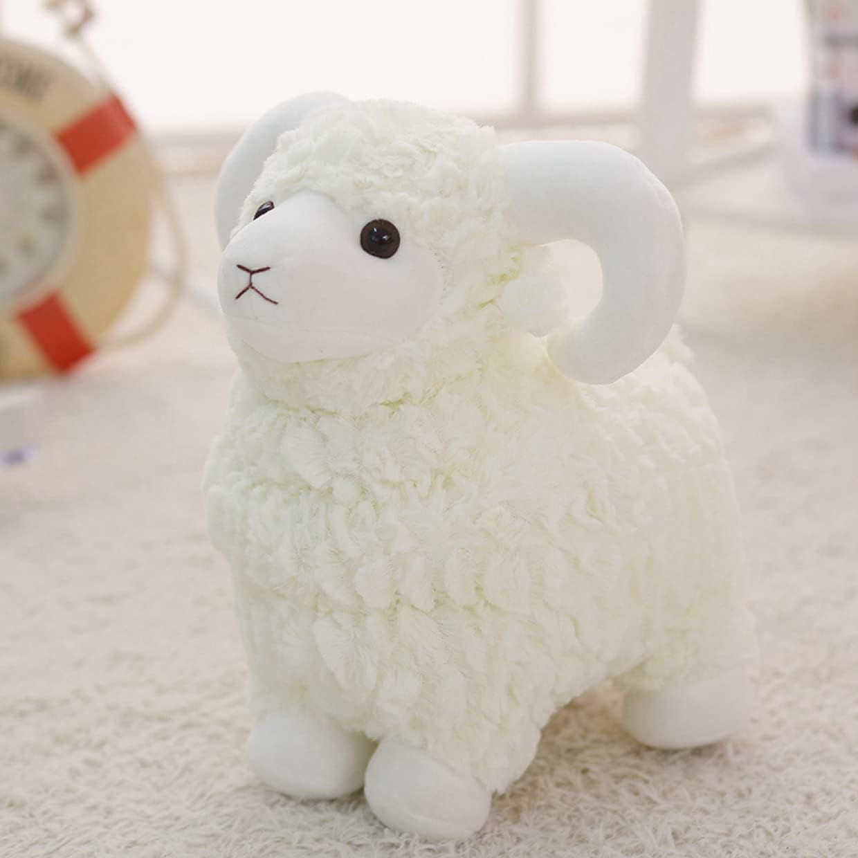 【25％OFFクーポン】ヒツジ 抱き枕 ぬいぐるみ 42cm 動物 低反発 かわいい 洗える 羊 ヒツジ 抱き枕 ホワイト ヒツジ 入学祝い 誕生日 ヒツジぬいぐるみ 大 だきまくら 男女兼用 変形しにくい 横向き寝 デスク