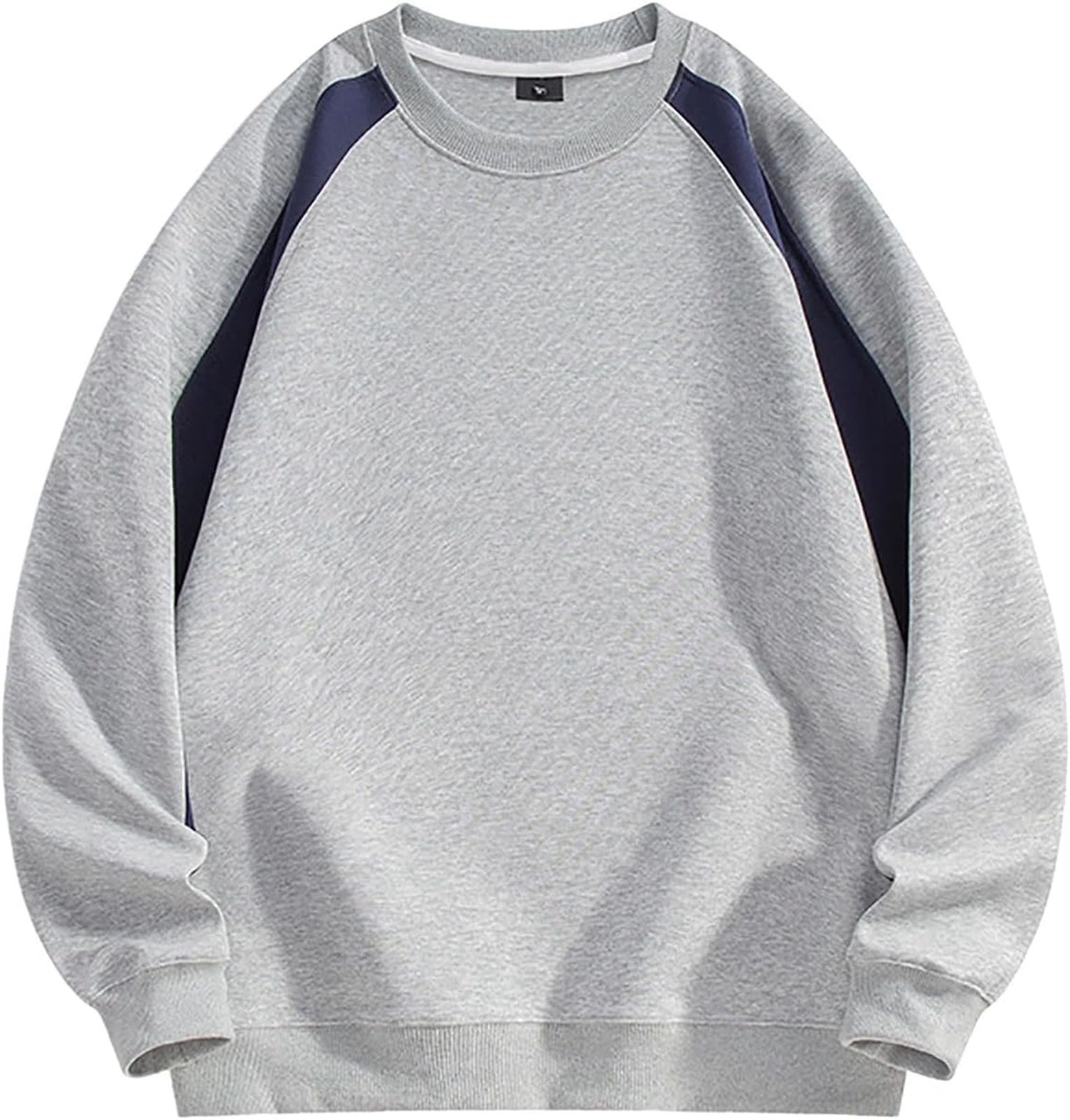 長袖tシャツ メンズ ロングTシャツ クルーネック トレーナー カラーブロッキング スウェットシャツ ラグランスリーブ 無地 日常普段着 トップス コットン ゆったり オシャ 無地 春秋冬服 シンプル