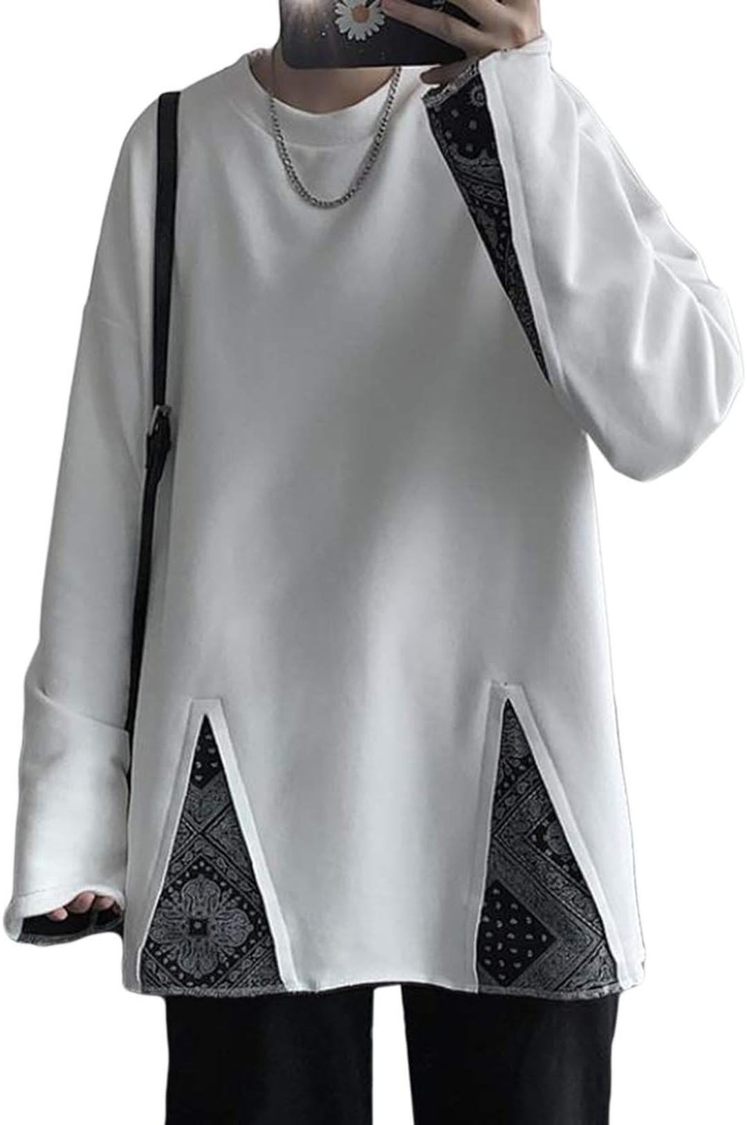長袖tシャツ メンズ トレーナー ストリート スウェットTシャツ カットソー クルーネック ゆったり 長袖 プリント カジュアルシャツ トップス 通学 通勤 イケメン 快適 ファッション ビッグ シル