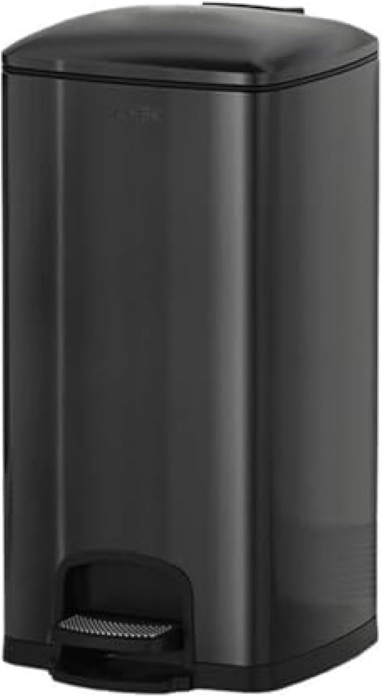 【25％OFFクーポン】ゴミ箱 ふた付き 12L ダストボックス 角型 ペダル式 ごみ箱 スリム おしゃれ 抗菌 消臭 密閉 音無し 部屋 スチール トイレ 浴室 オフィス用 キッチン リビングルーム
