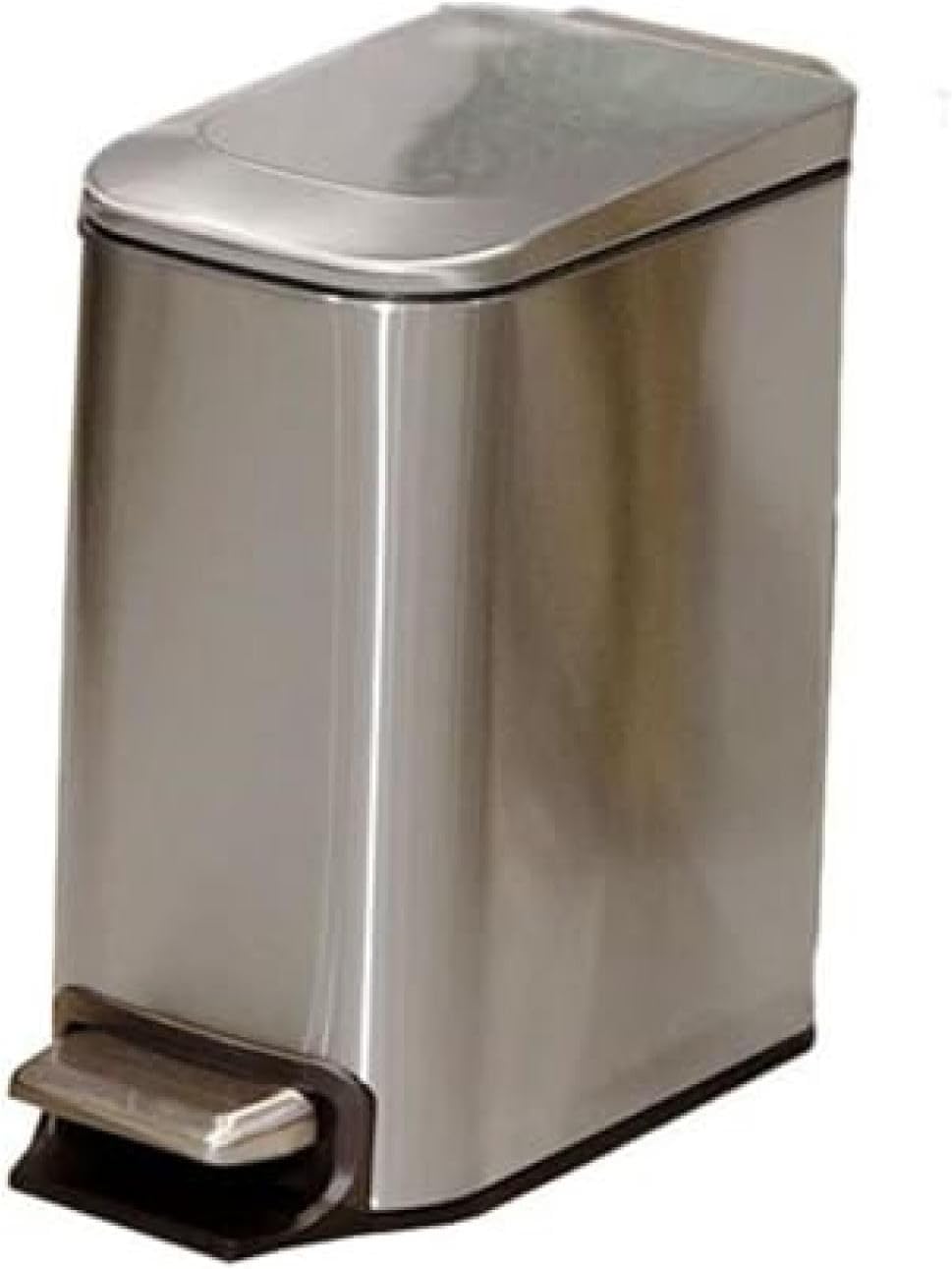 ゴミ箱 ふた付き 6L ダストボックス 角型 ペダル式 ごみ箱 スリム おしゃれ 抗菌 消臭 密閉 音無し 部屋 スチール オフィス用 キッチン 浴室 リビングルーム トイレ