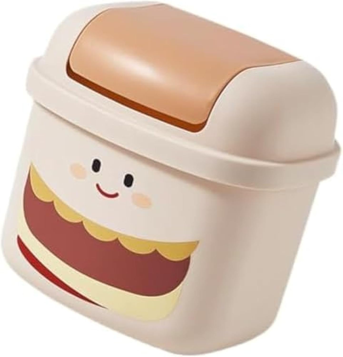 【全店生きる25％OFF引き換え証】ゴミ缶可愛らしいゴミ缶小っちゃいゴミ缶ゴミキャブゴミ蓋付き添い人ハンバーガー入れもの学習机身寄り用ミニ紙くずかごゴミバーガー小っちゃいミニ紙くずかごうしろ帯