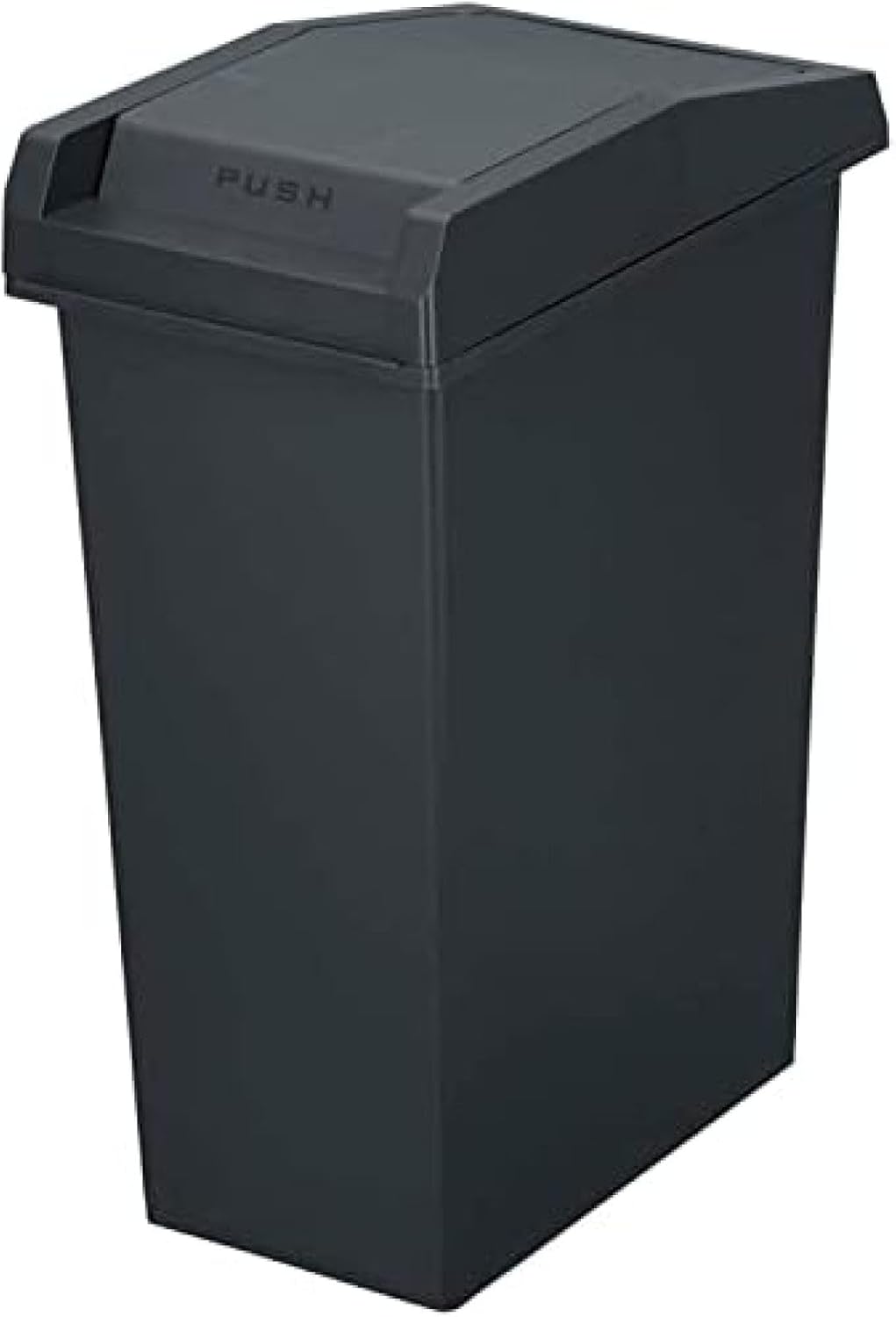 【今日このごろ押さえる、超買得30％OFFクーポン券、2度汐合い絶無】紙くずかご 横すべり フタ鍵を掛ける規則体系付き添い人 45リッター 濃灰色黒いこと 幅26.5×奥ぶかさ44×高さ61糎 蓋付き添い人