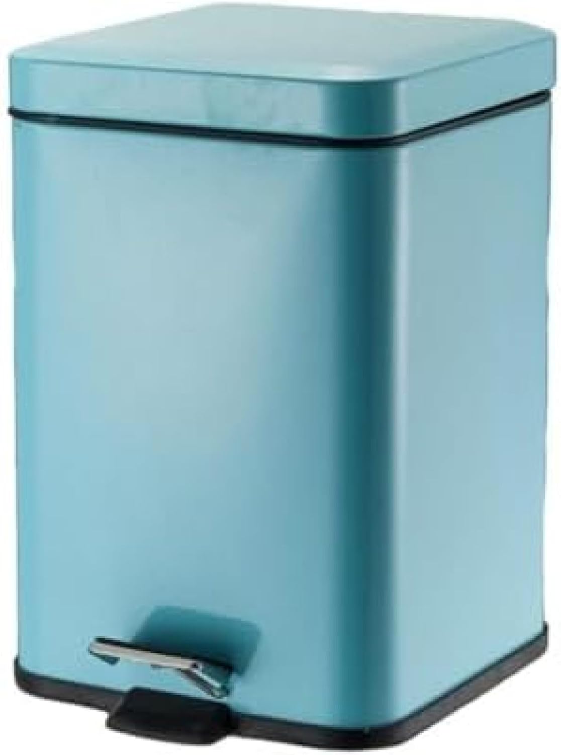 【25％OFFクーポン】ゴミ箱 ふた付き 6L ダストボックス 角型 ペダル式 ごみ箱 スリム おしゃれ 抗菌 消臭 密閉 音無し 部屋 キッチン リビングルーム バスルーム ブルー オフィス用 トイレ スチール