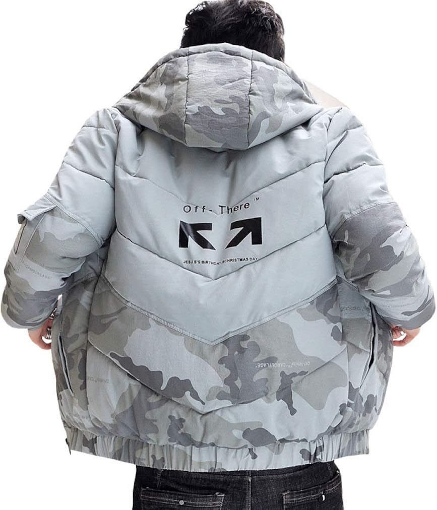 【全店通用25%OFFクーポン】メンズ ダウンジャケット 冬服 厚手 防寒 暖かい 防寒 ダウンコート 中綿コート ショート丈 シンプル かっこいい カジュアル 通勤 通学 アウトドア 大きいサイズ フード付き 迷彩柄 4色選|大森麗萱
