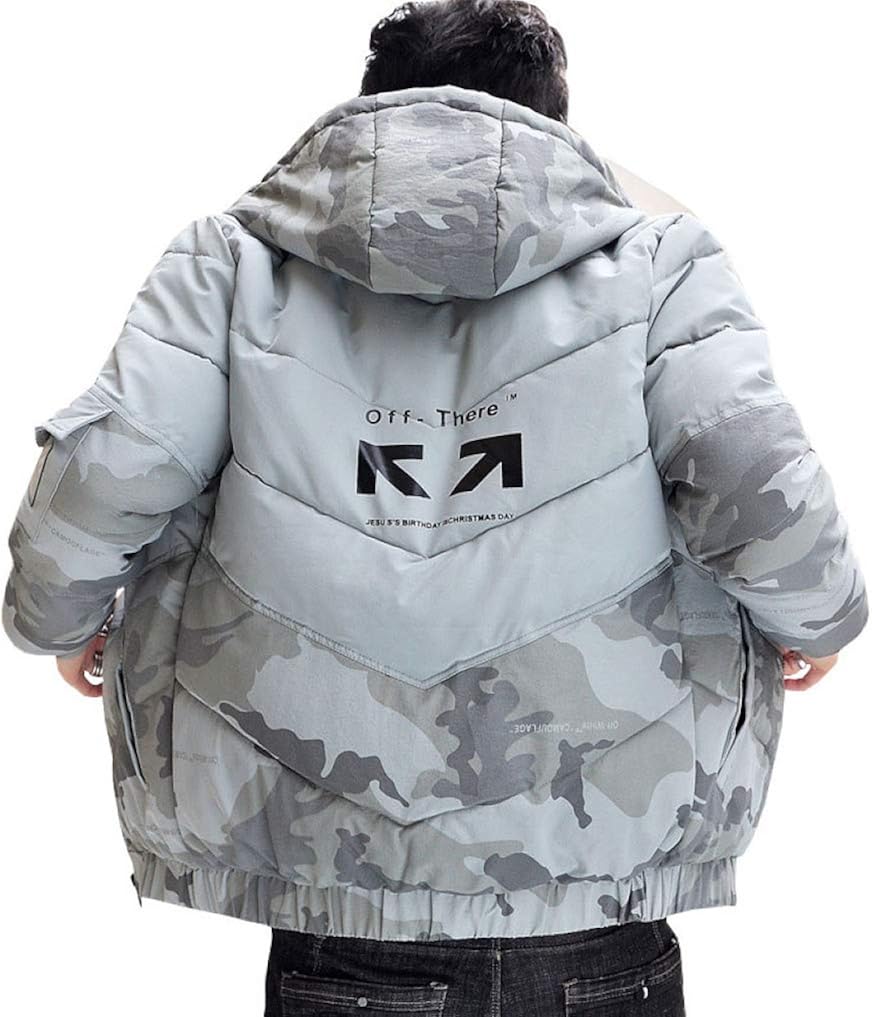 【全店通用25%OFFクーポン】メンズ ダウンジャケット 冬服 厚手 防寒 暖かい 防寒 ダウンコート 中綿コート ショート丈 シンプル かっこいい カジュアル 通勤 通学 アウトドア 大きいサイズ フード付き 迷彩柄 4色選|大森麗萱
