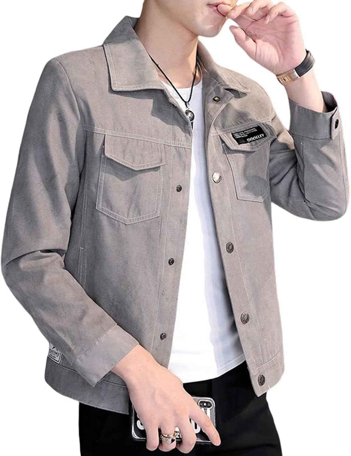 デニムジャケット メンズ 修身 大きいサイズ 春秋 防風 防寒 長袖 開襟 綿 快適 ストレッチ 着回し お出かけ 通勤 通学 カジュアル カッコイイ おしゃれ 無地 デニムコート ジージャ｜大森麗萱