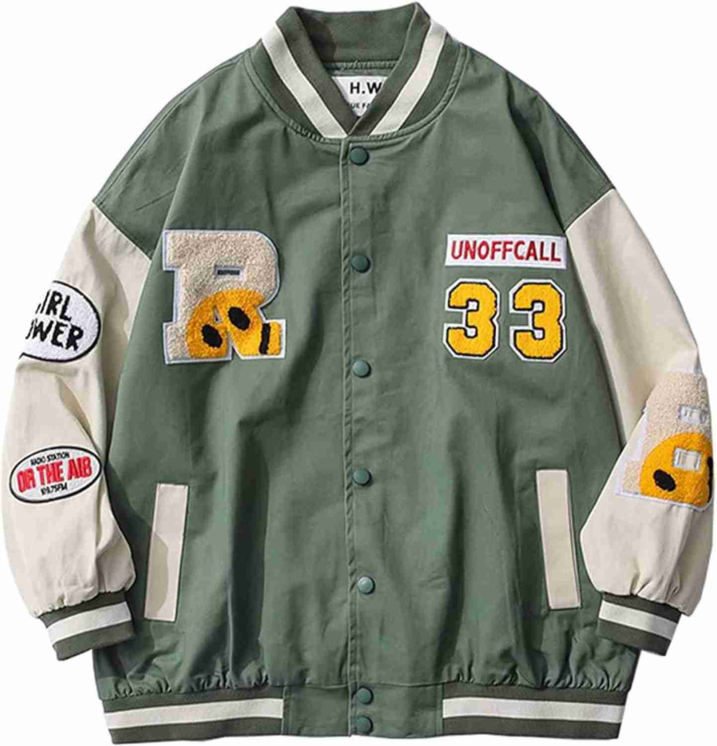 スタジャン ジャケット メンズ 春服 秋服 ブルゾン パッチワーク 野球服 カップル 薄手 男女兼用 カジュアル ファッション おしゃれ ゆったり かっこいい 運動 通勤 通学 長袖 防風 刺繍 アウ|大森麗萱