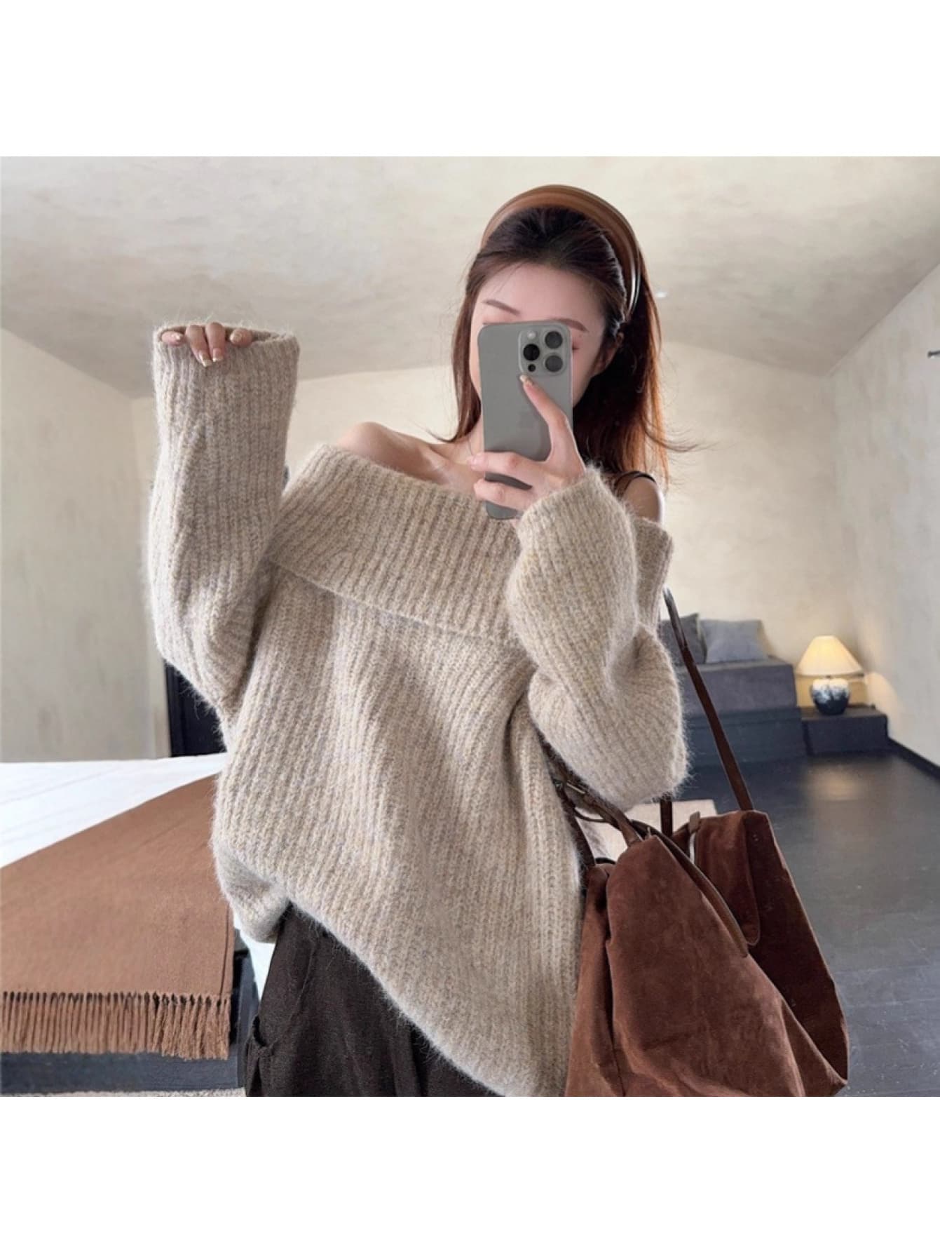 【全店通用25％OFFクーポン】【肩出しで大人可愛く】オフショルダー ニット セーター レディース トップス 畦編み 厚手 リブニット ボートネック 2way ゆるニット オーバーサイズ 体型カバー 華奢見え 着痩せ 小顔効｜大森麗萱