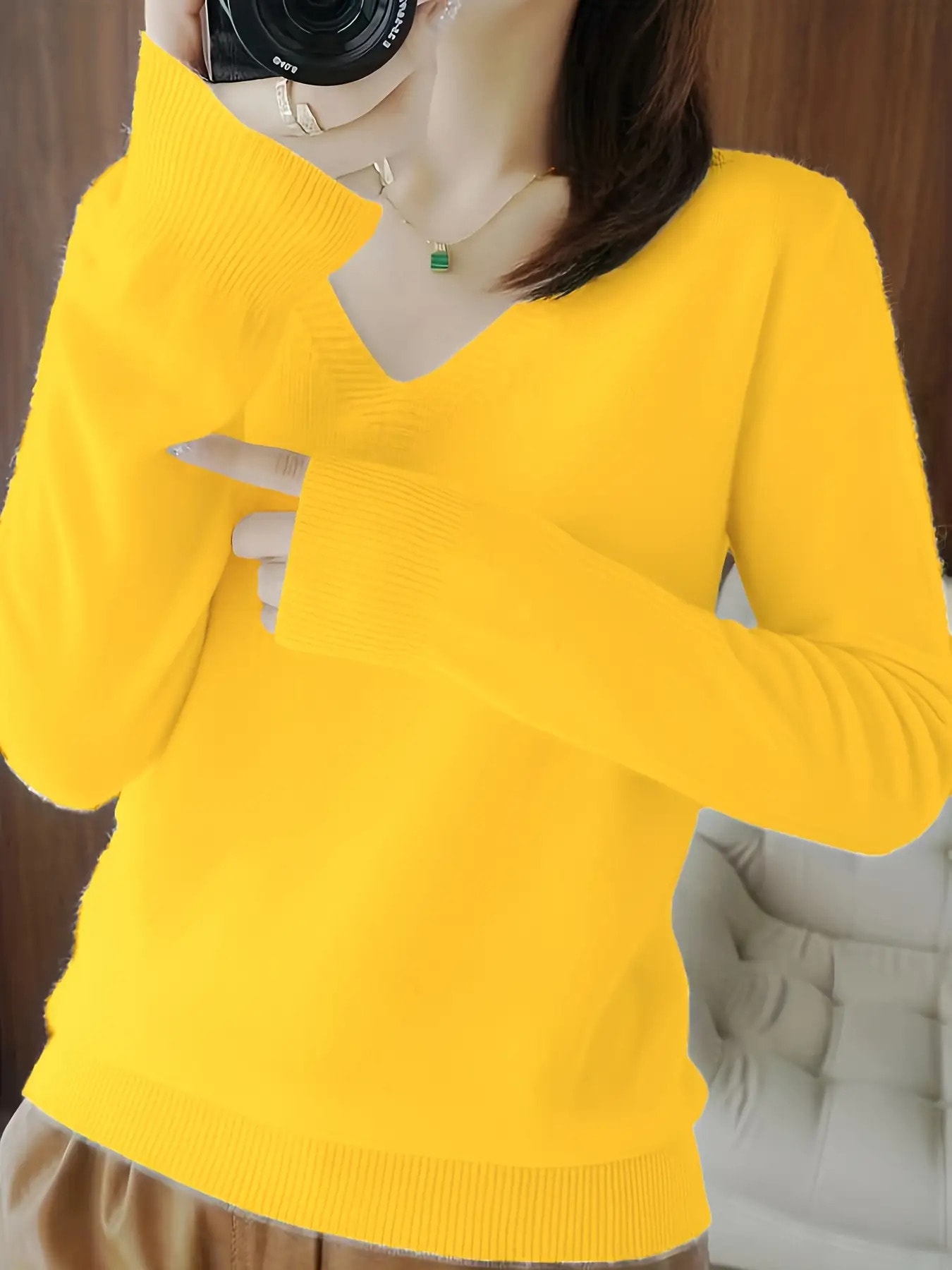 【全店30％OFF引き換え証があり】【1枚で細押し出し】編み物 スウェーター レディース トップス Vのど首 長袖 リブニット ティーシャツ カットソー 無地 伸縮性 伸ばすこと 体型押しかぶせる 着痩せ 割れ易い押し出し 二の腕押しかぶせる ゆったり パステル色の 論なく論なく インナ