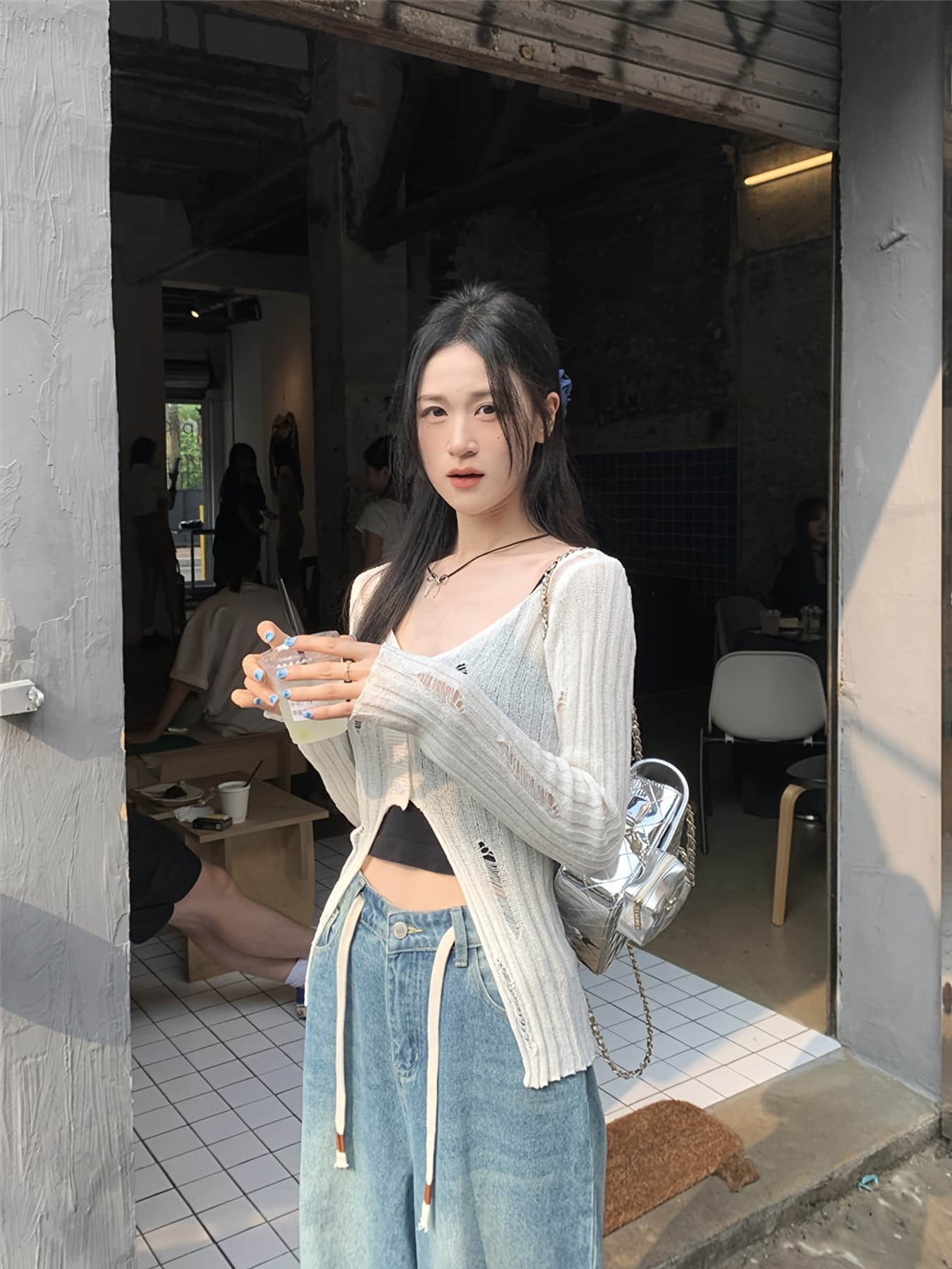 【全店30％OFF引き換え証があり】編み物 スウェーター レディース トップス 秋冬 ゆったり 厚地の外套大きさ ティーシャツ 長袖 労働者の一団のど首 アウトリンキング 青写真