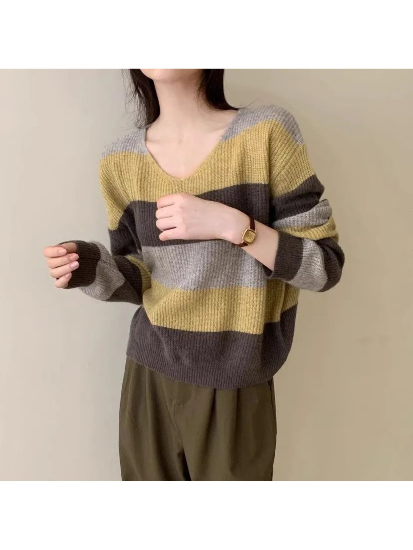 【全店30％OFF引き換え証があり】編み物 トップス レディース 長袖